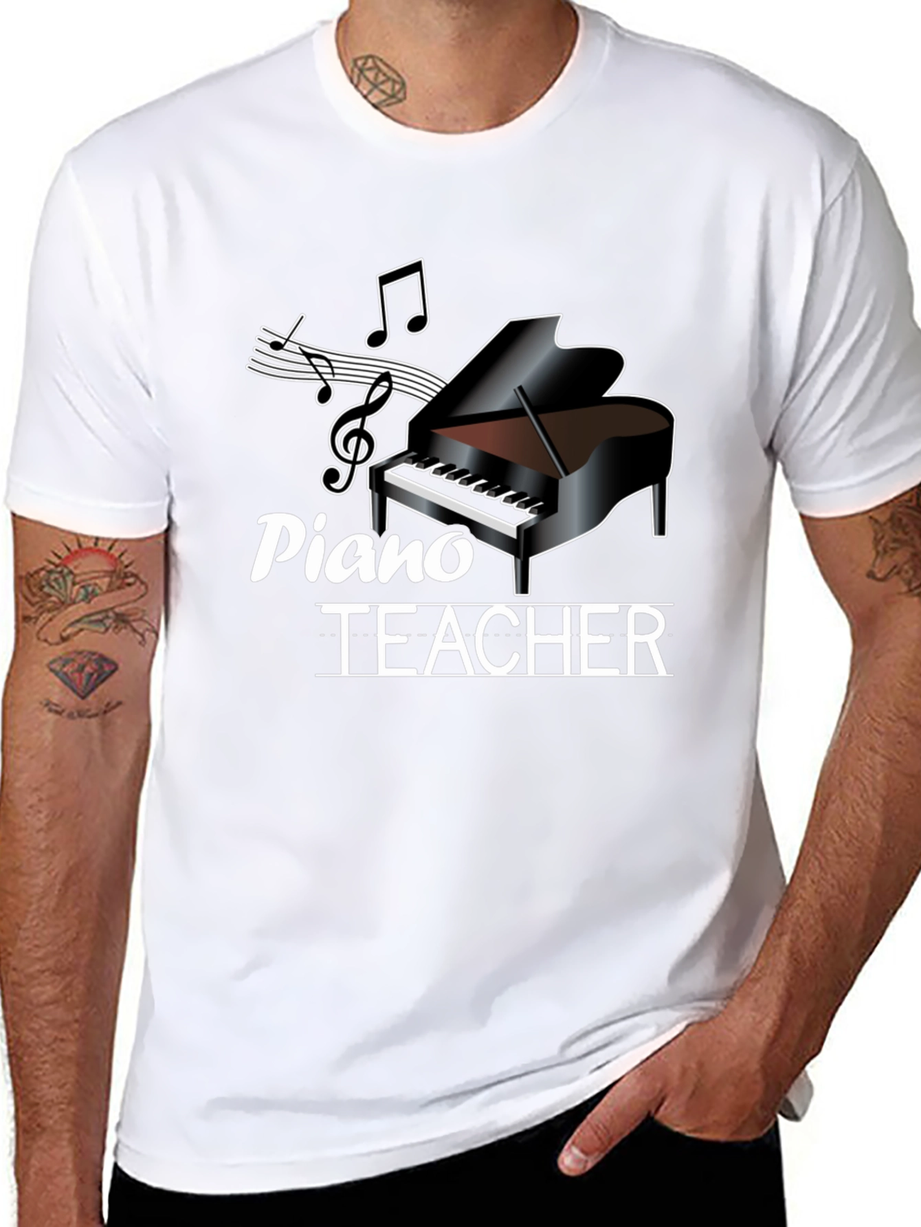 Piano Teacher Graphic Tee - Music Lover Shirt