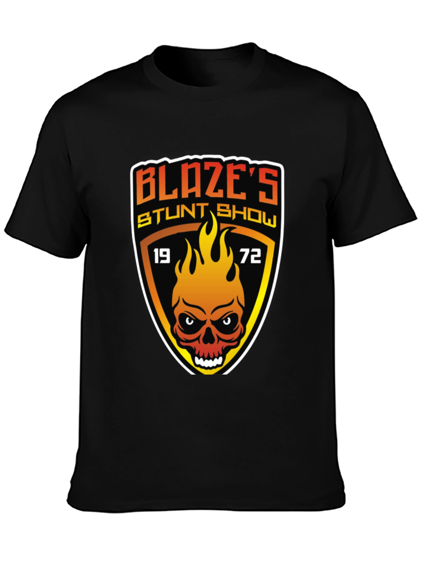 Blazes Stunt Show T-Shirt - 1972 Skull Graphic Tee