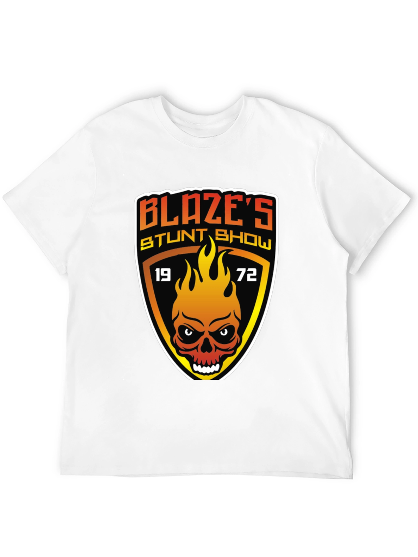 Blazes Stunt Show T-Shirt - 1972 Skull Graphic Tee
