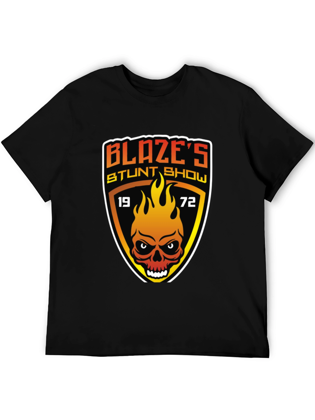 Blazes Stunt Show T-Shirt - 1972 Skull Graphic Tee