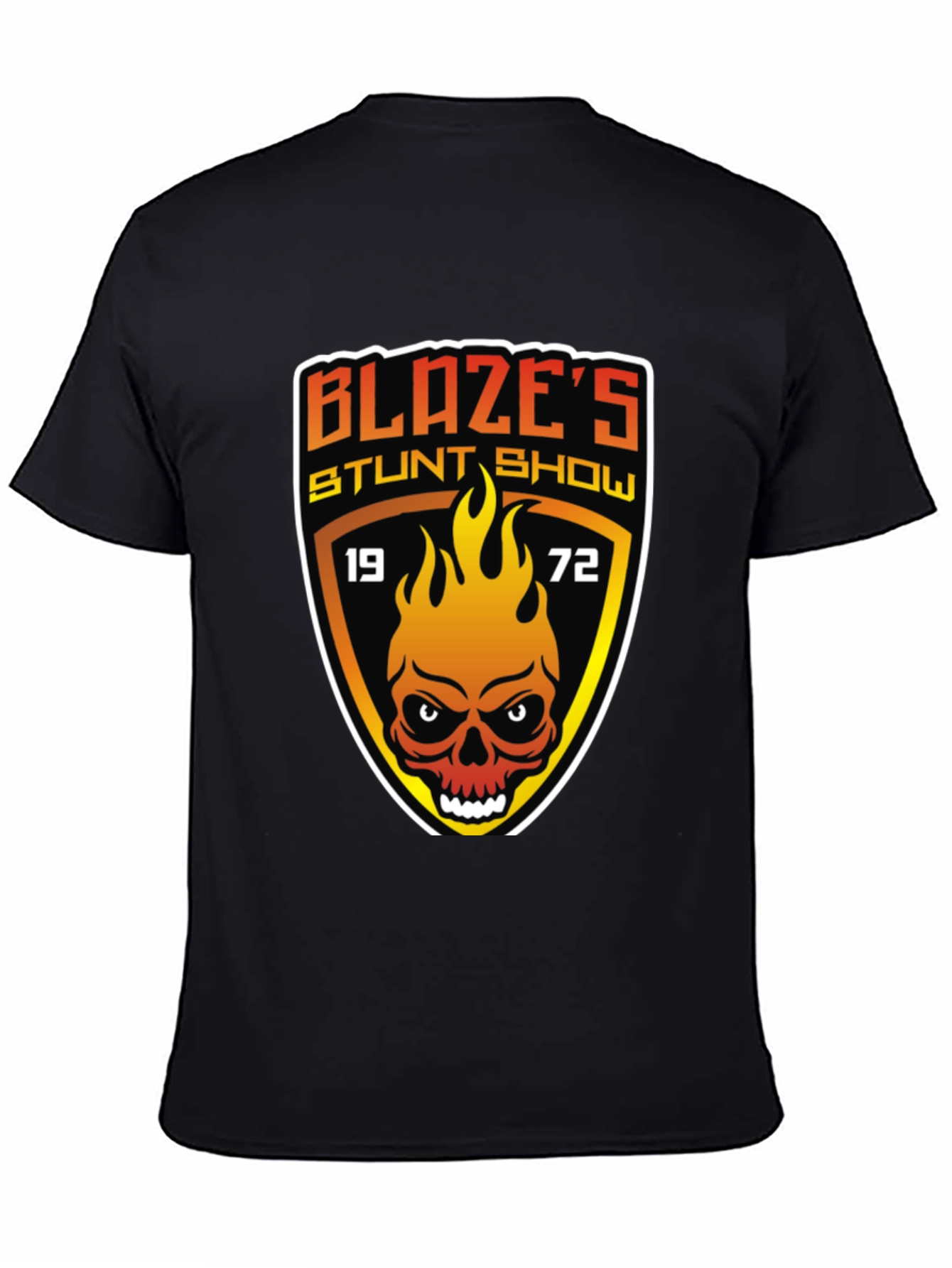 Blazes Stunt Show T-Shirt - 1972 Skull Graphic Tee
