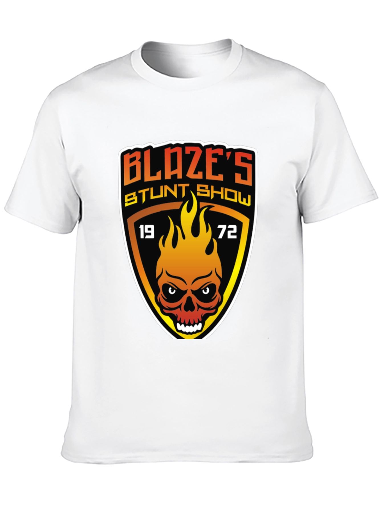 Blazes Stunt Show T-Shirt - 1972 Skull Graphic Tee