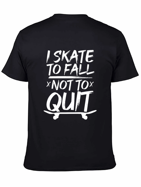 Skate to Fall Graphic Tee - Black Cotton T-Shirt