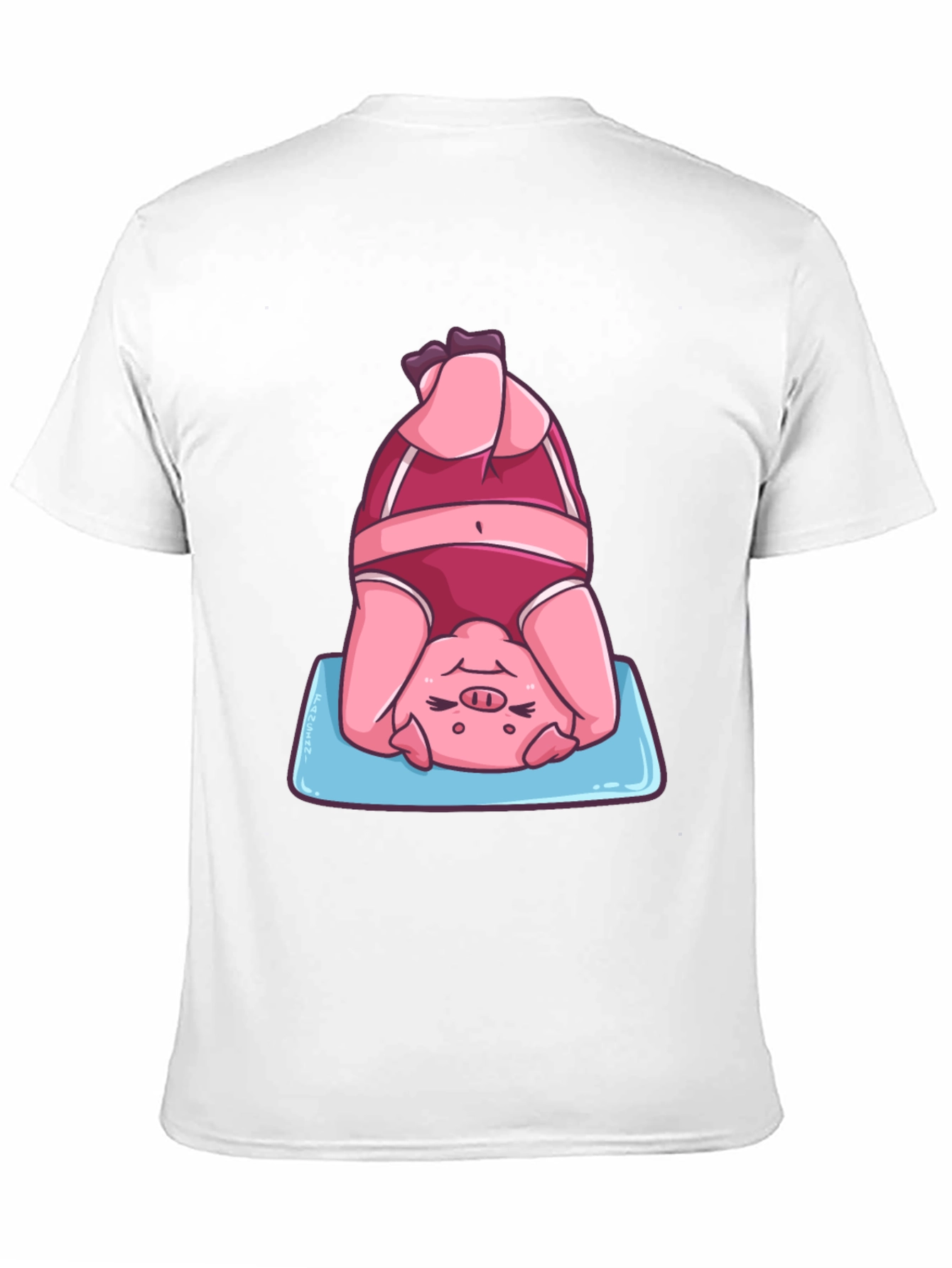 Yoga Pig T-Shirt - Funny Headstand Graphic Tee