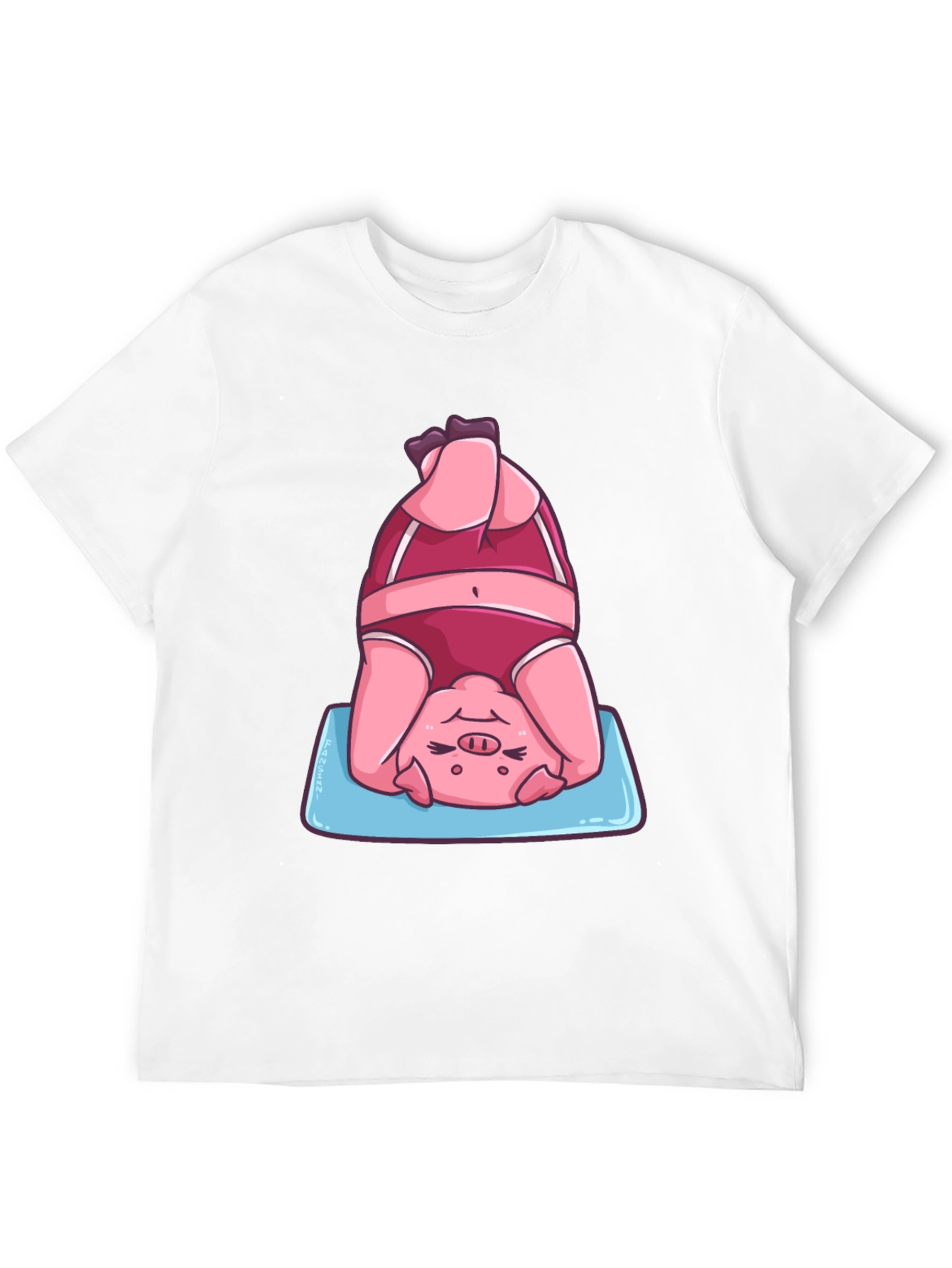 Yoga Pig T-Shirt - Funny Headstand Graphic Tee