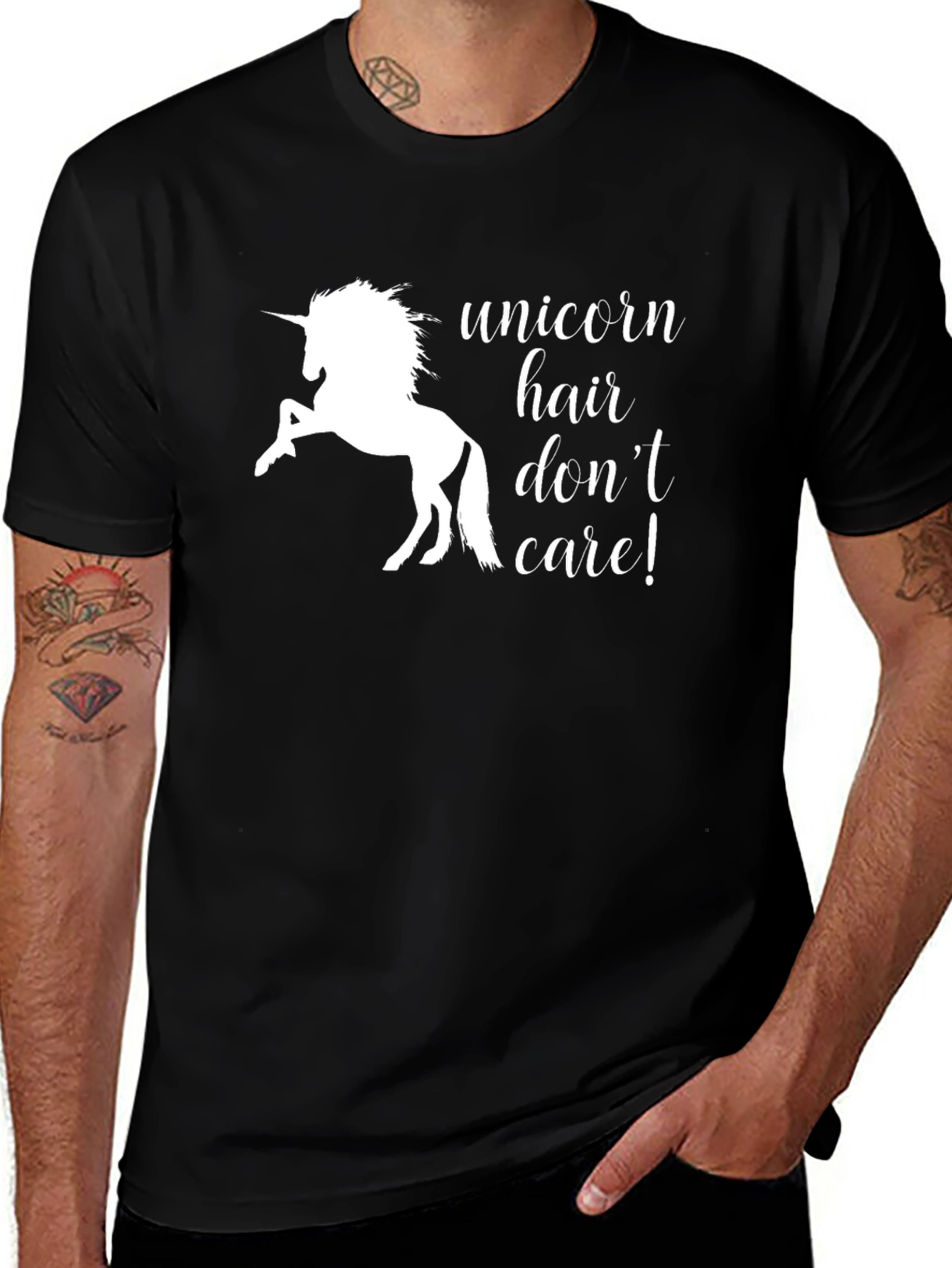 Unicorn Hair Dont Care! Graphic Tee