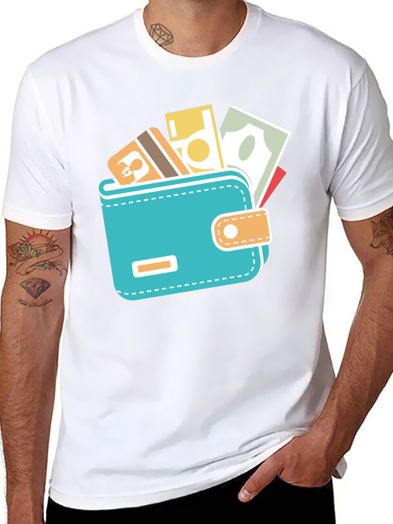 Wallet Graphic Black Tee