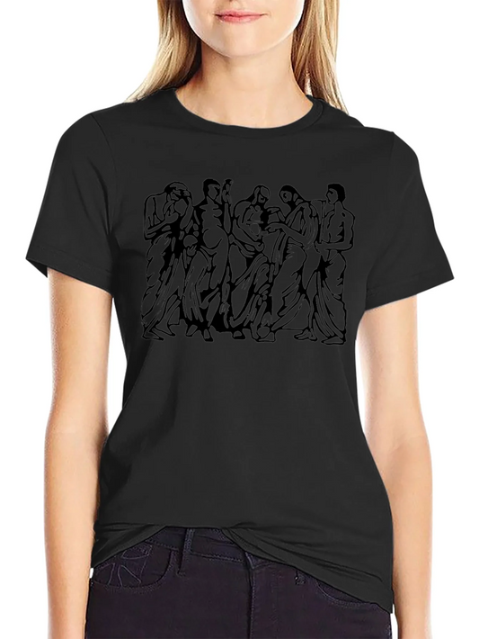 Classical Art Graphic Tee - Black Cotton Blend