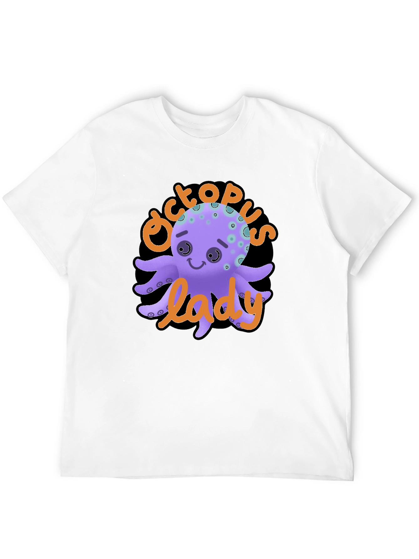 Octopus Lady Graphic Tee - Unique Black T-Shirt