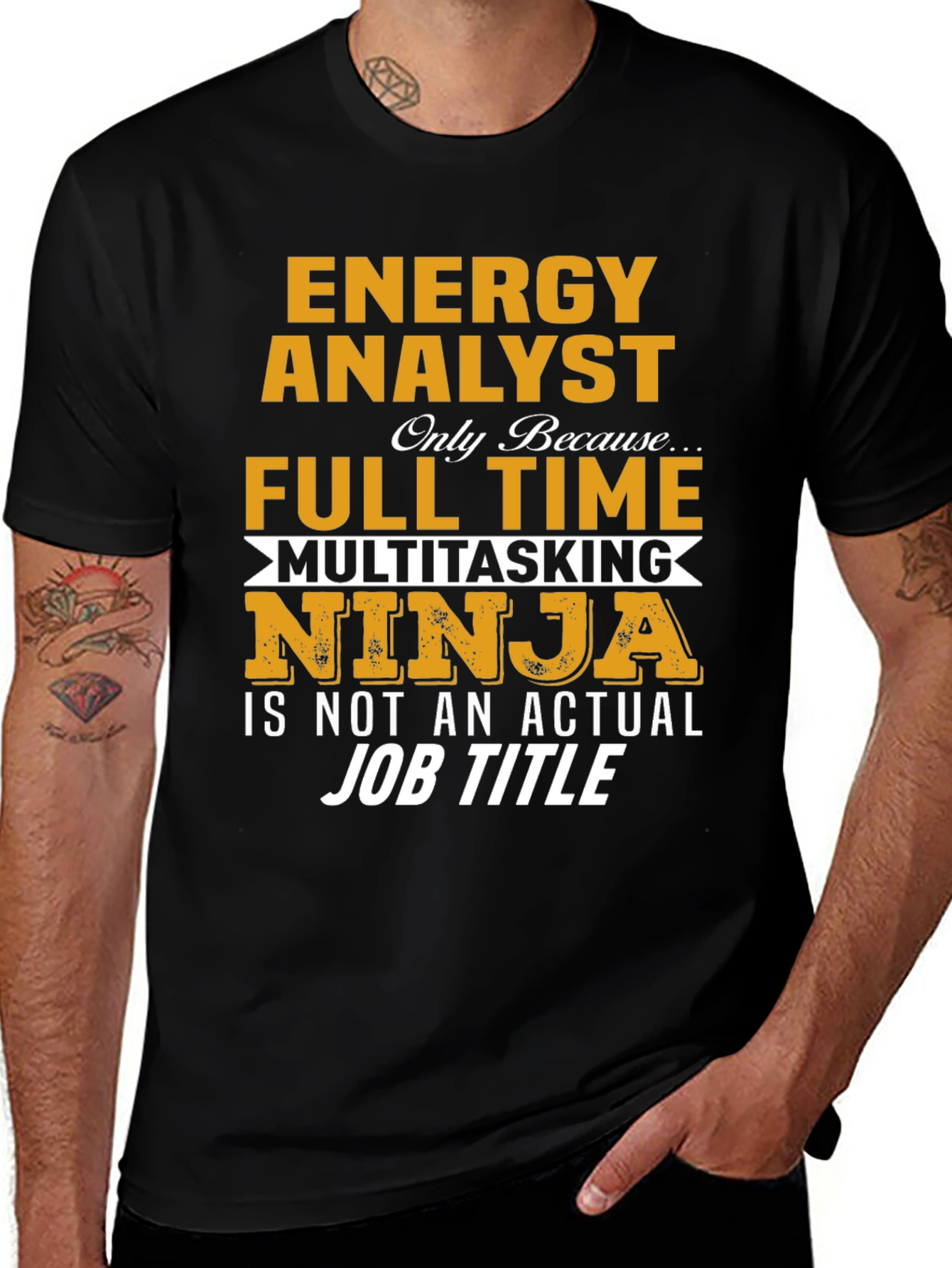 Energy Analyst Multitasking Ninja Graphic T-Shirt