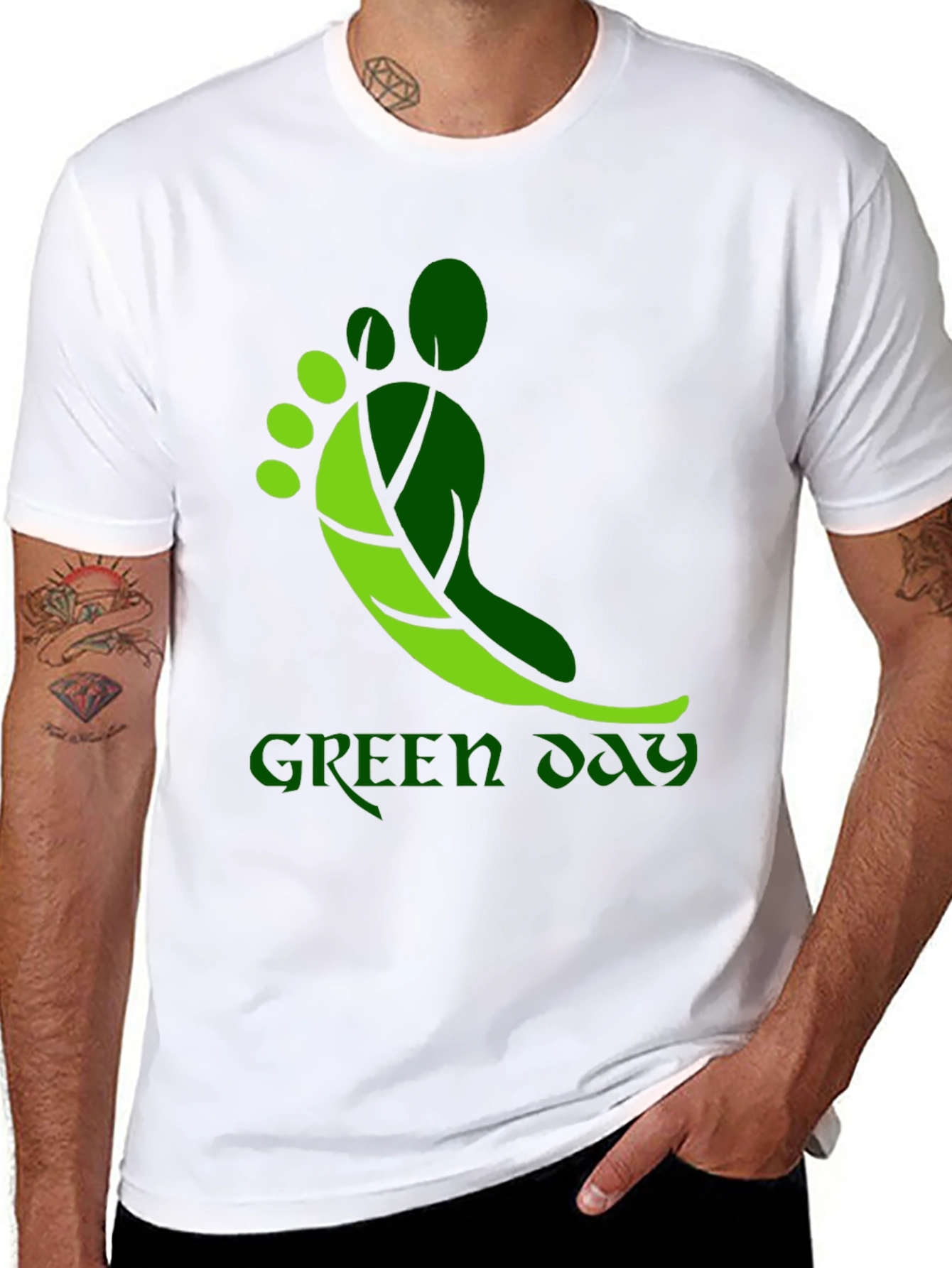 Green Day Footprint T-Shirt - Band Tee