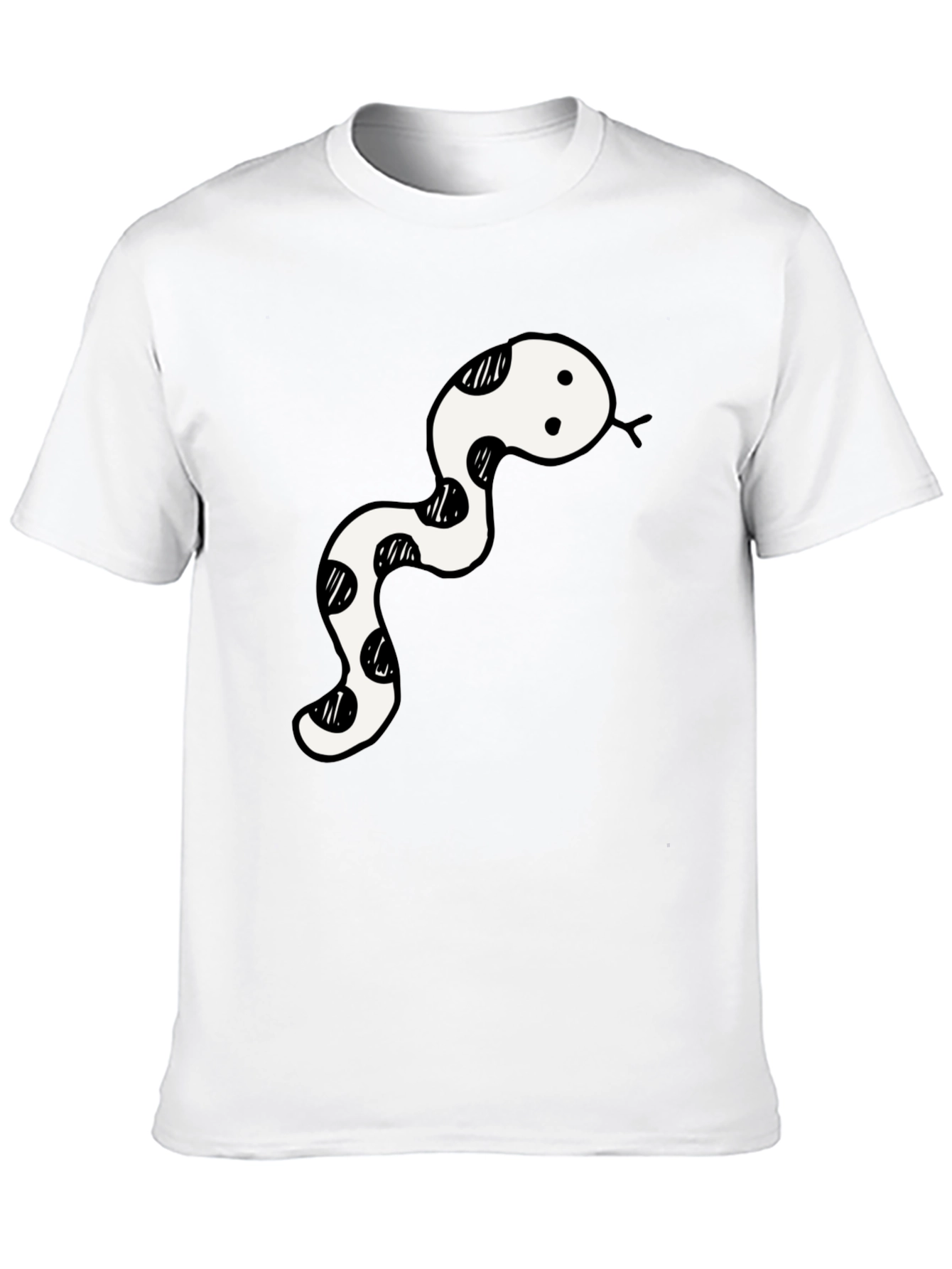 Black T-Shirt with Snake Design