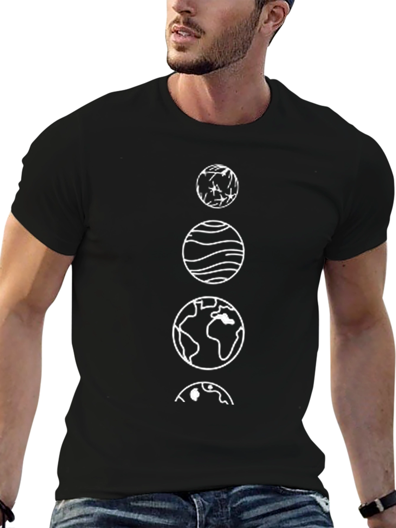 Planet Graphic Tee - Stylish Space Design