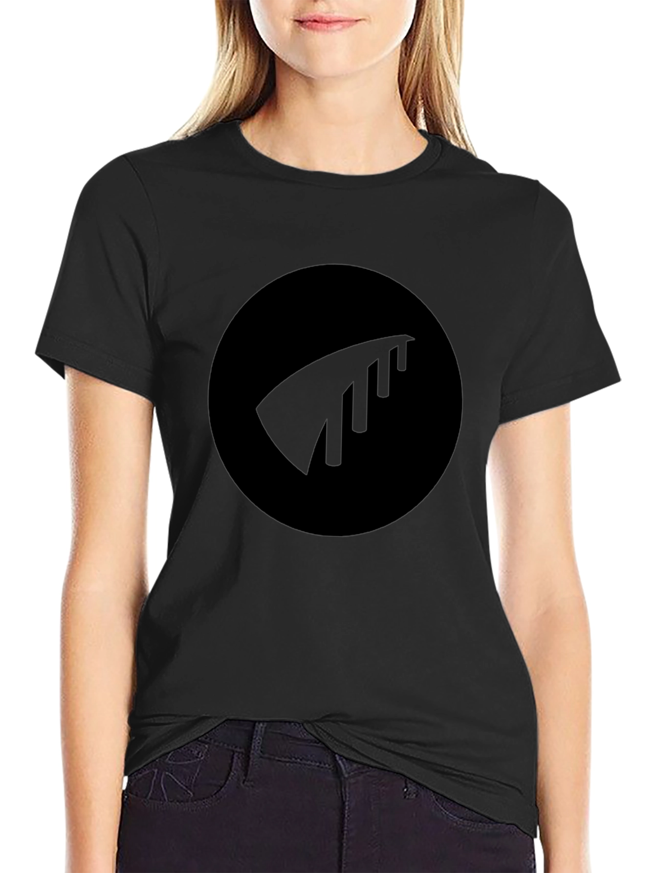 Black Tee with Minimalist Logo