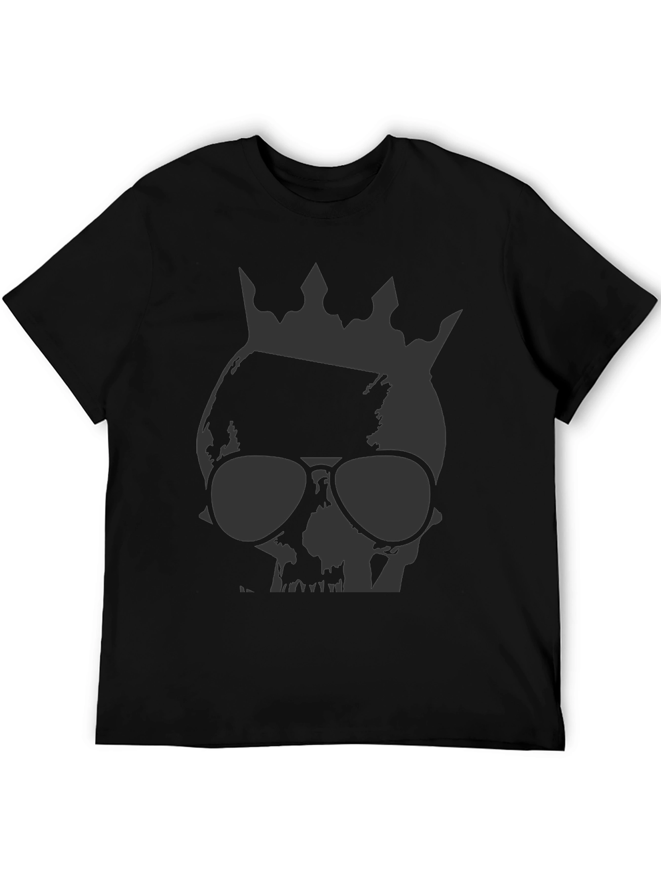 Skull King Graphic Tee - Black Cotton T-Shirt