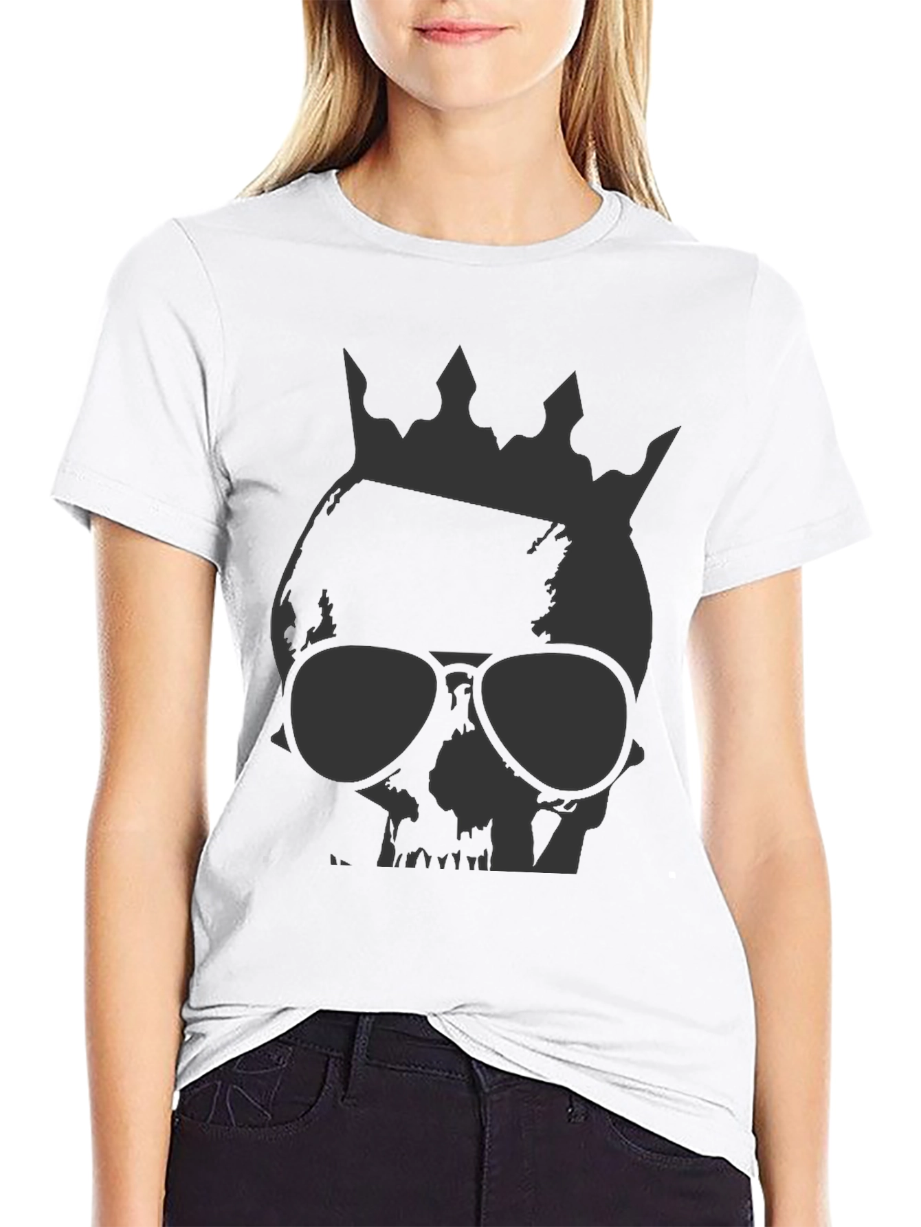 Skull King Graphic Tee - Black Cotton T-Shirt
