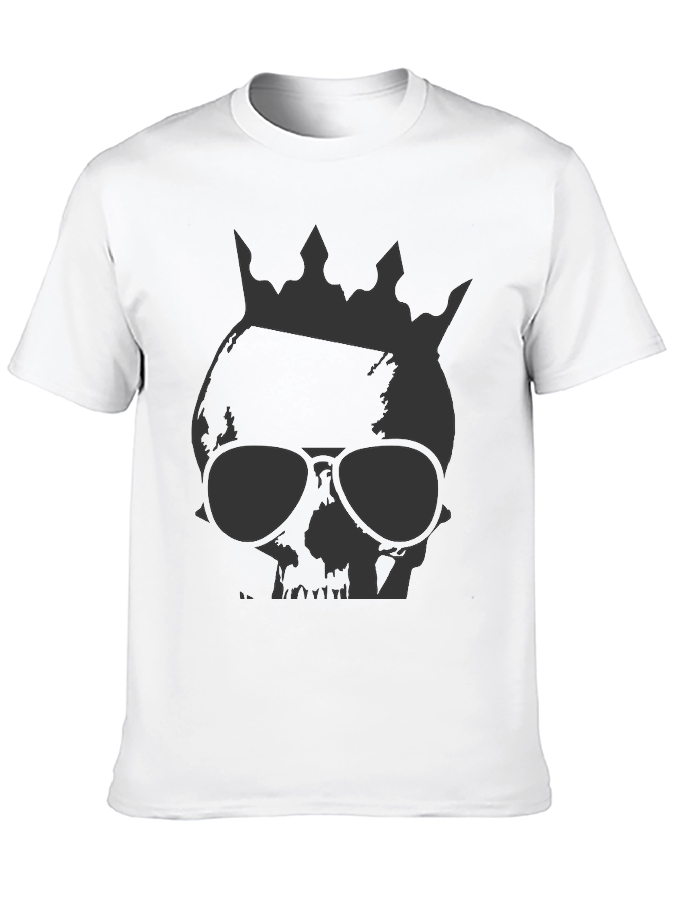 Skull King Graphic Tee - Black Cotton T-Shirt