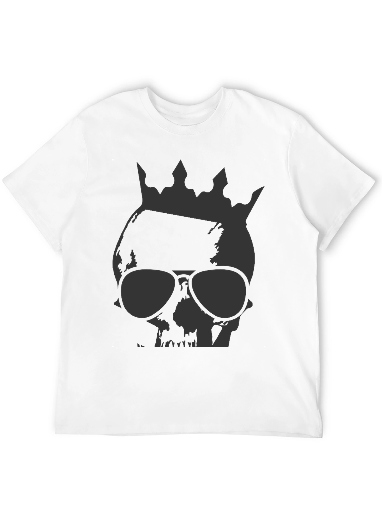 Skull King Graphic Tee - Black Cotton T-Shirt