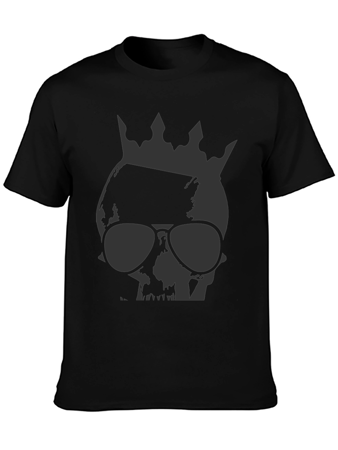 Skull King Graphic Tee - Black Cotton T-Shirt