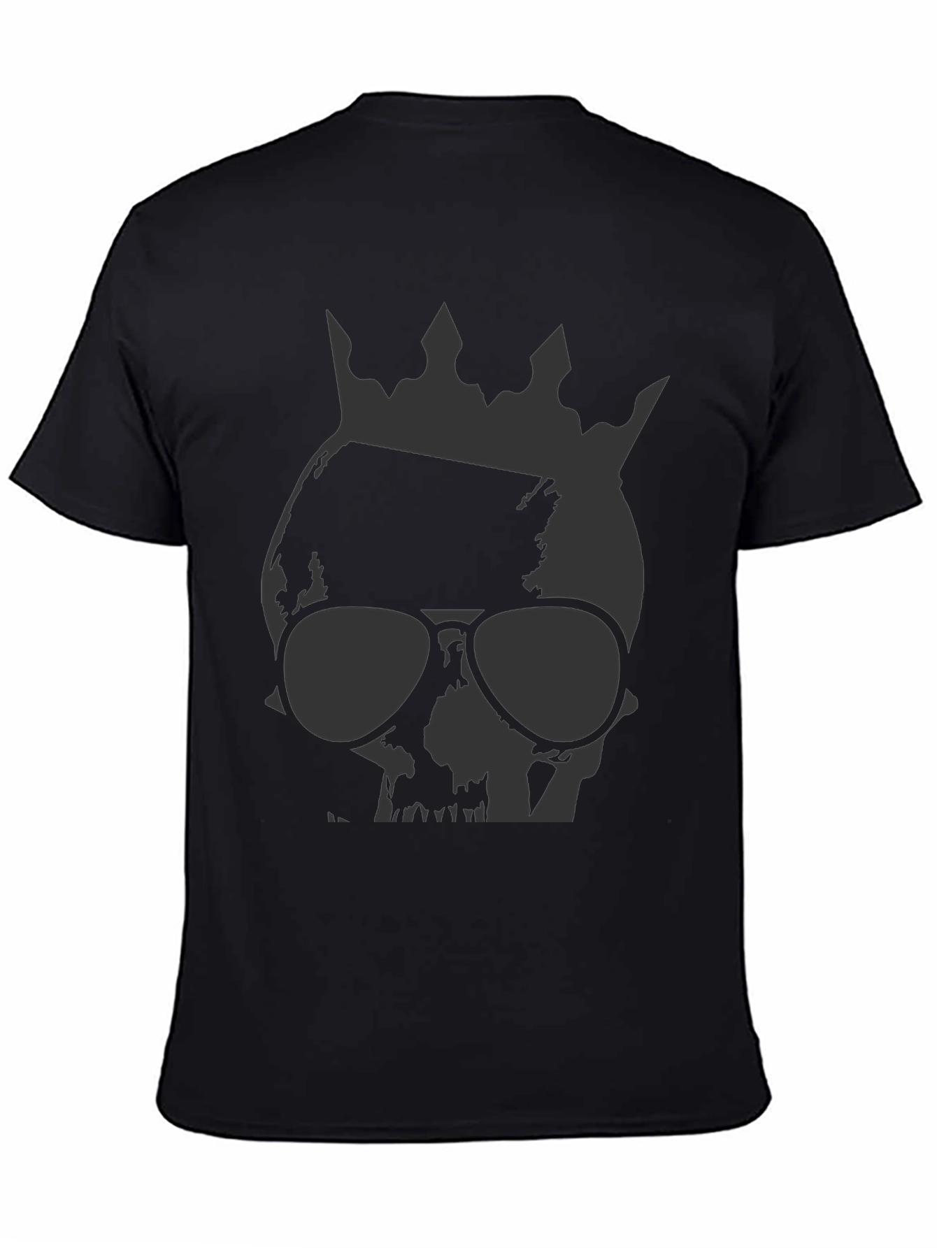 Skull King Graphic Tee - Black Cotton T-Shirt