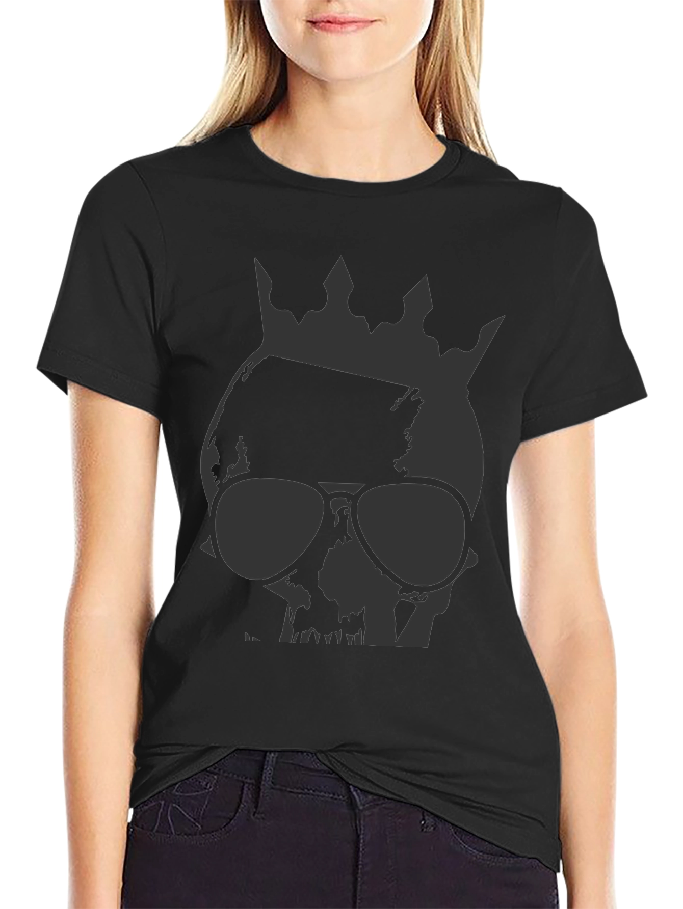 Skull King Graphic Tee - Black Cotton T-Shirt
