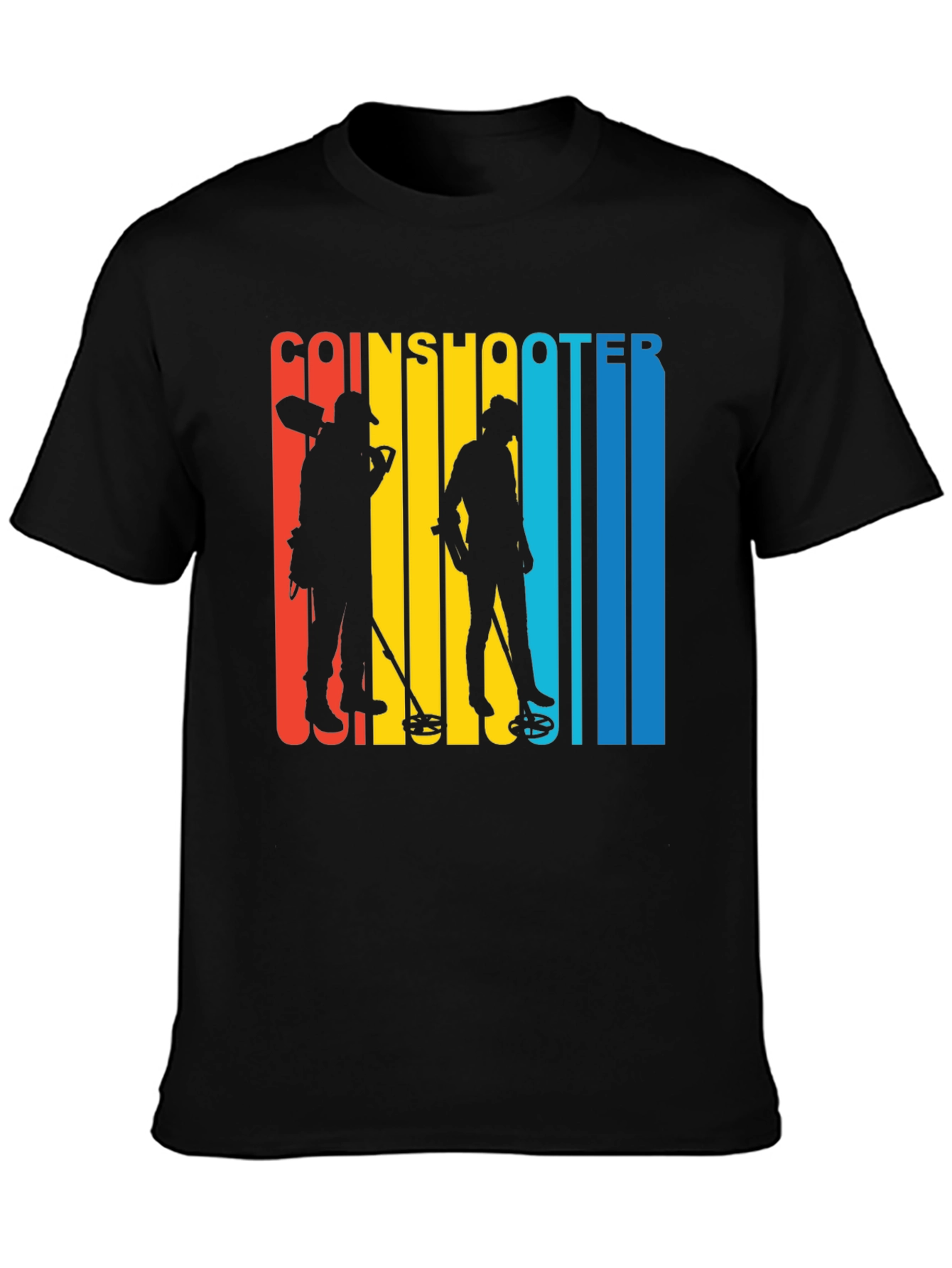 Coinshooter Retro Style Black T-Shirt