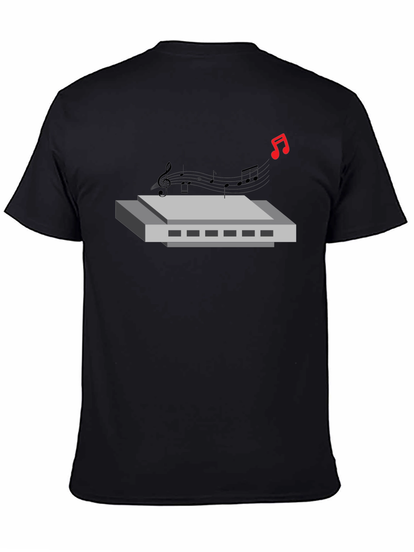 Harmonica Graphic Tee - Music Lovers T-Shirt