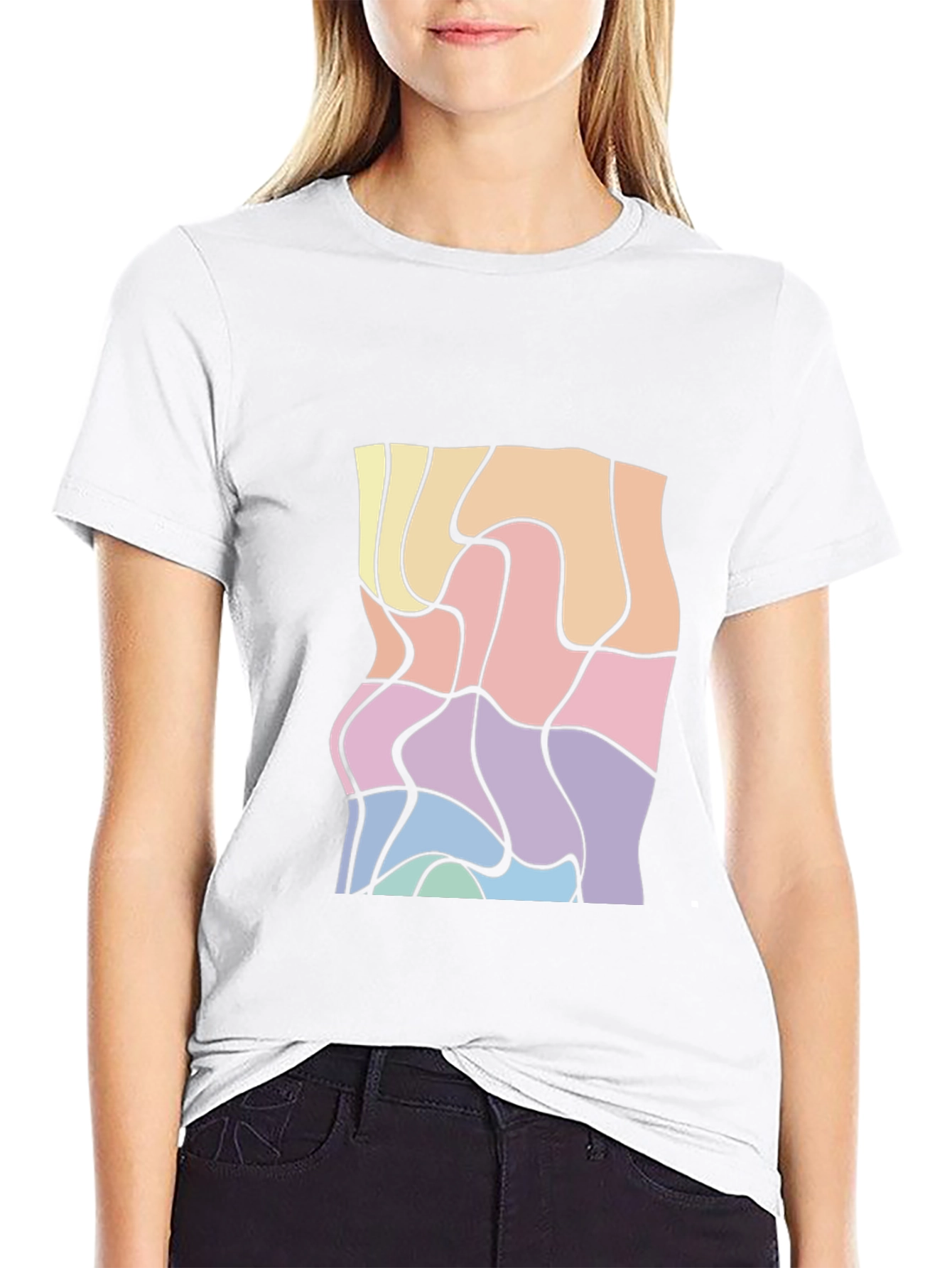 Abstract Graphic Black T-Shirt