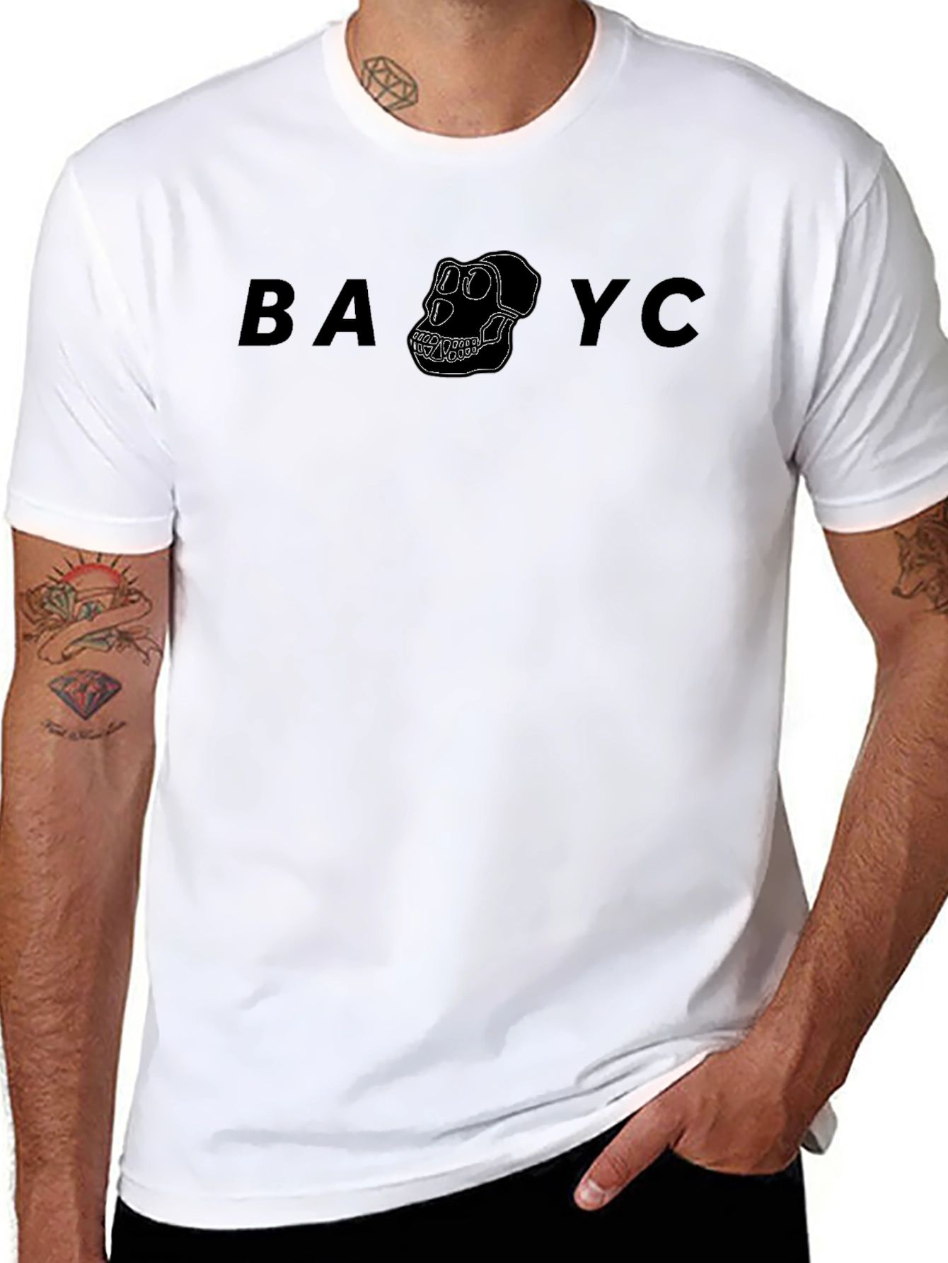 BA Ape YC Black Graphic Tee