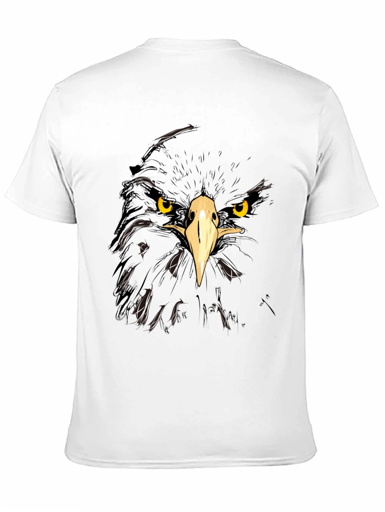 Eagle Graphic Black T-Shirt - Bold Animal Print Tee