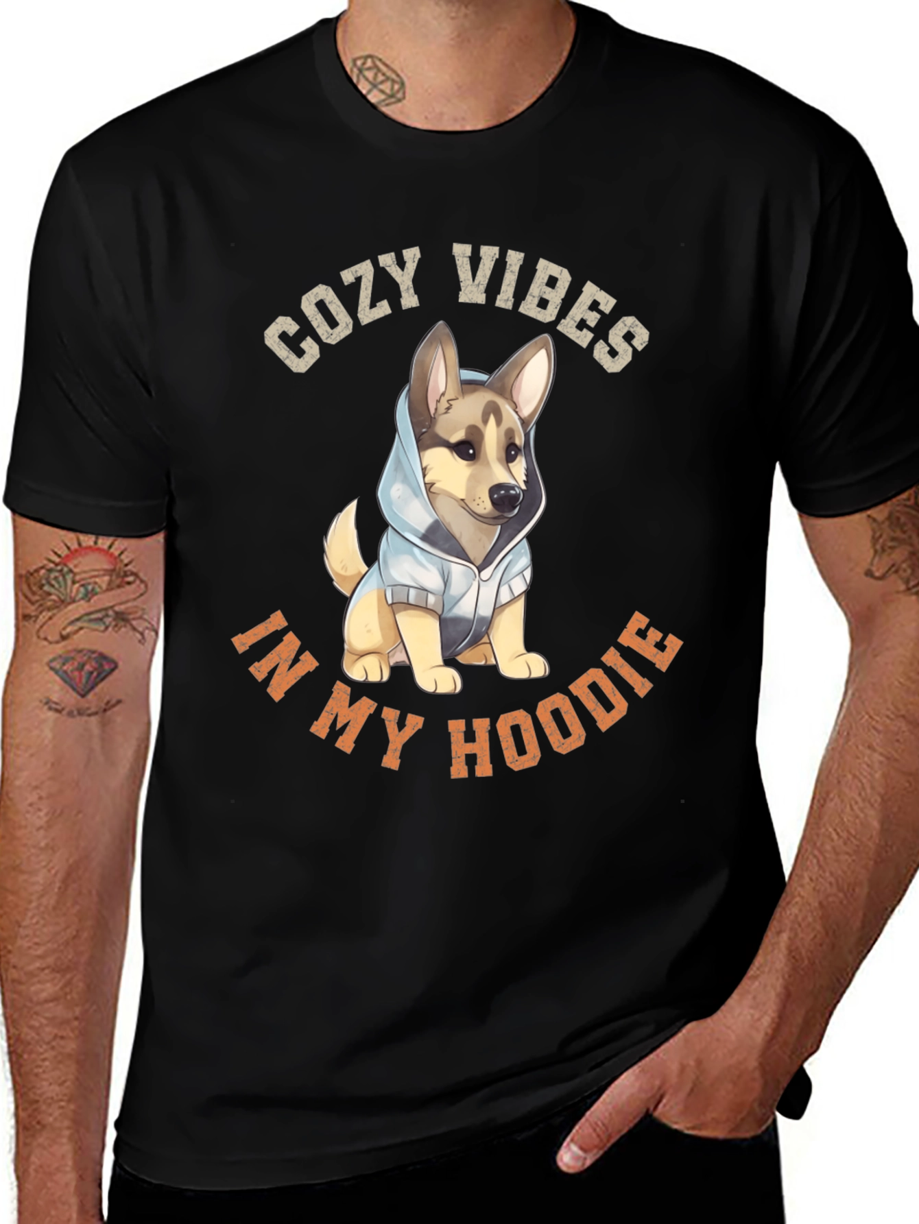 Cozy Vibes Dog Hoodie T-Shirt