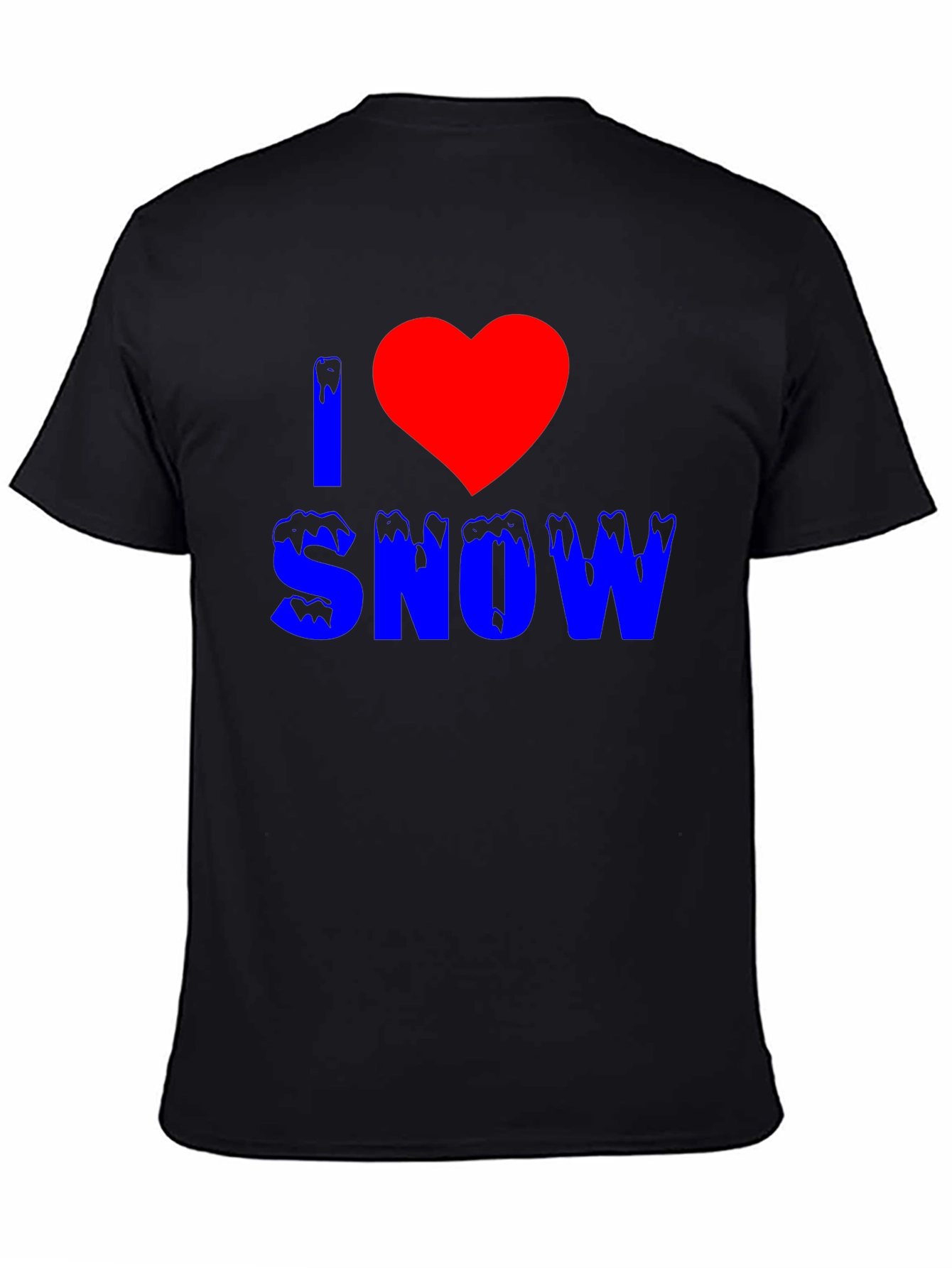 I Heart Snow Graphic T-Shirt - Fun Winter Apparel
