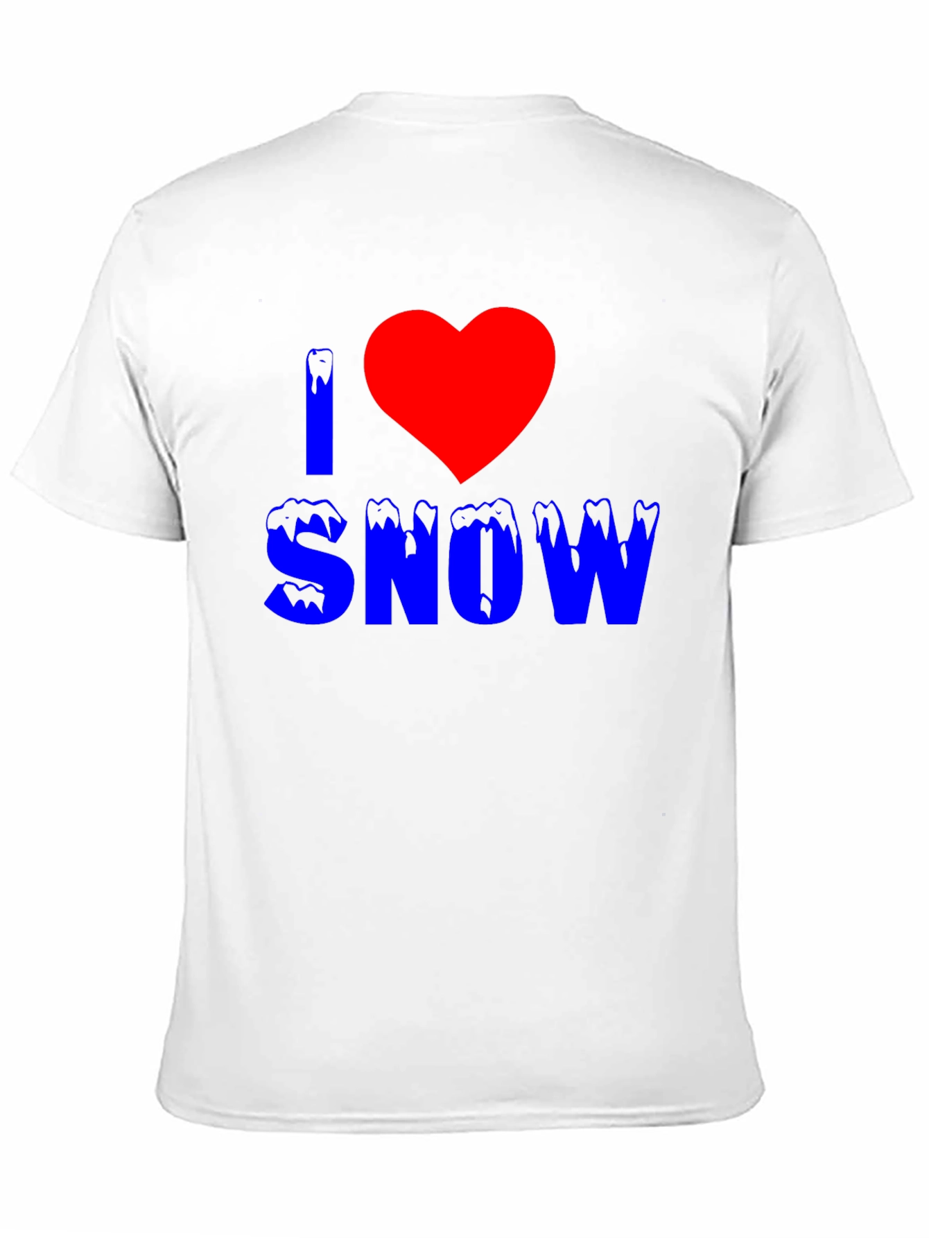 I Heart Snow Graphic T-Shirt - Fun Winter Apparel