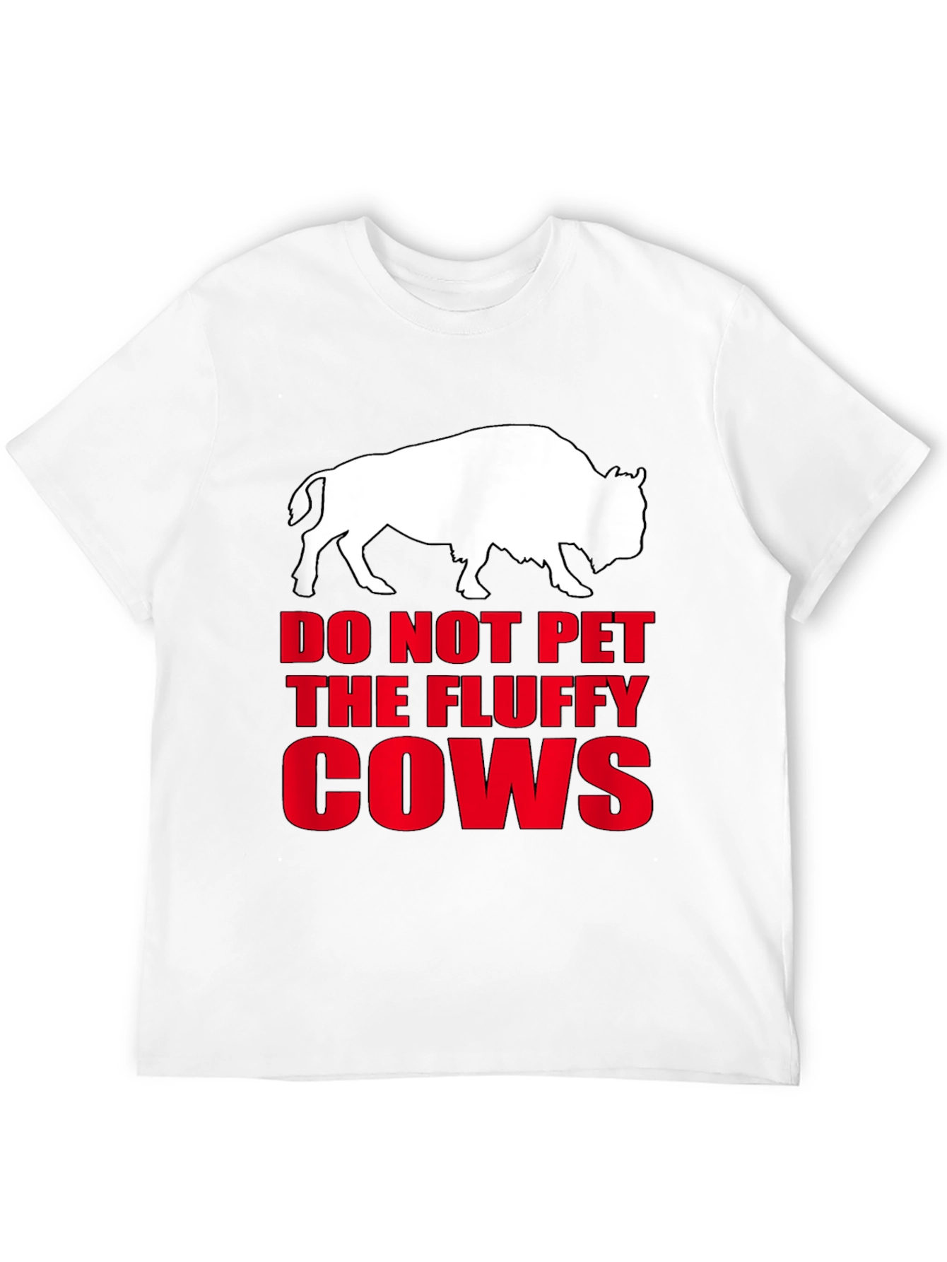 Do Not Pet the Fluffy Cows Black T-Shirt