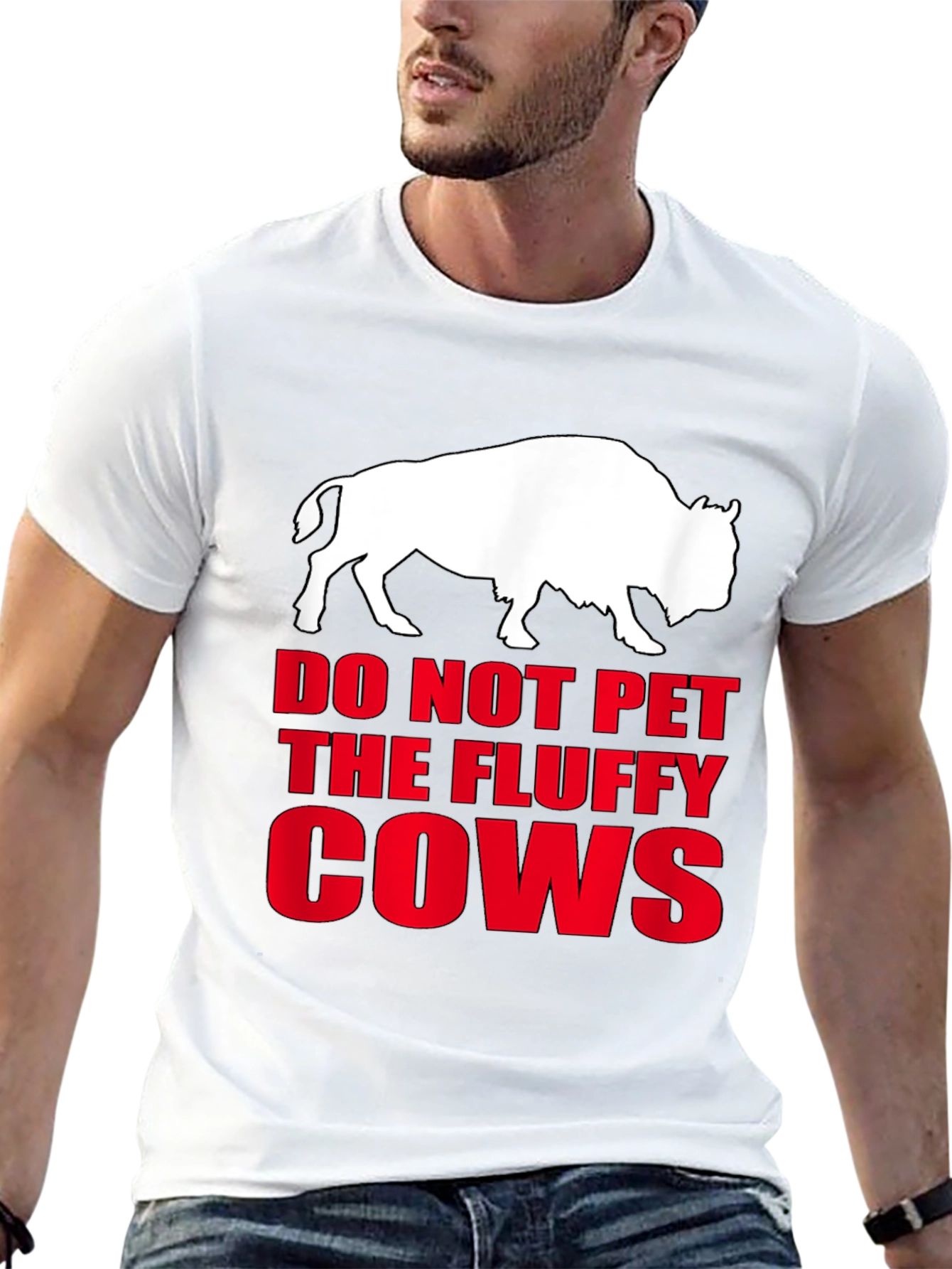 Do Not Pet the Fluffy Cows Black T-Shirt