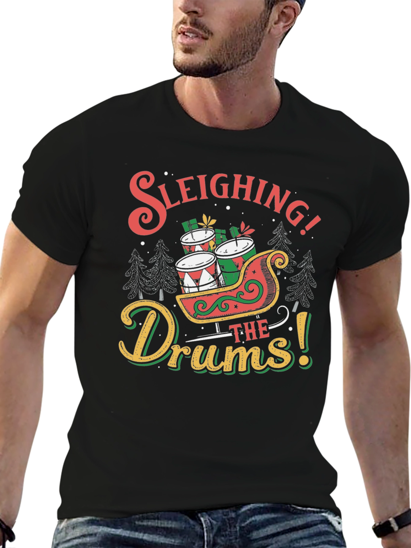Sleighing the Drums Christmas T-Shirt