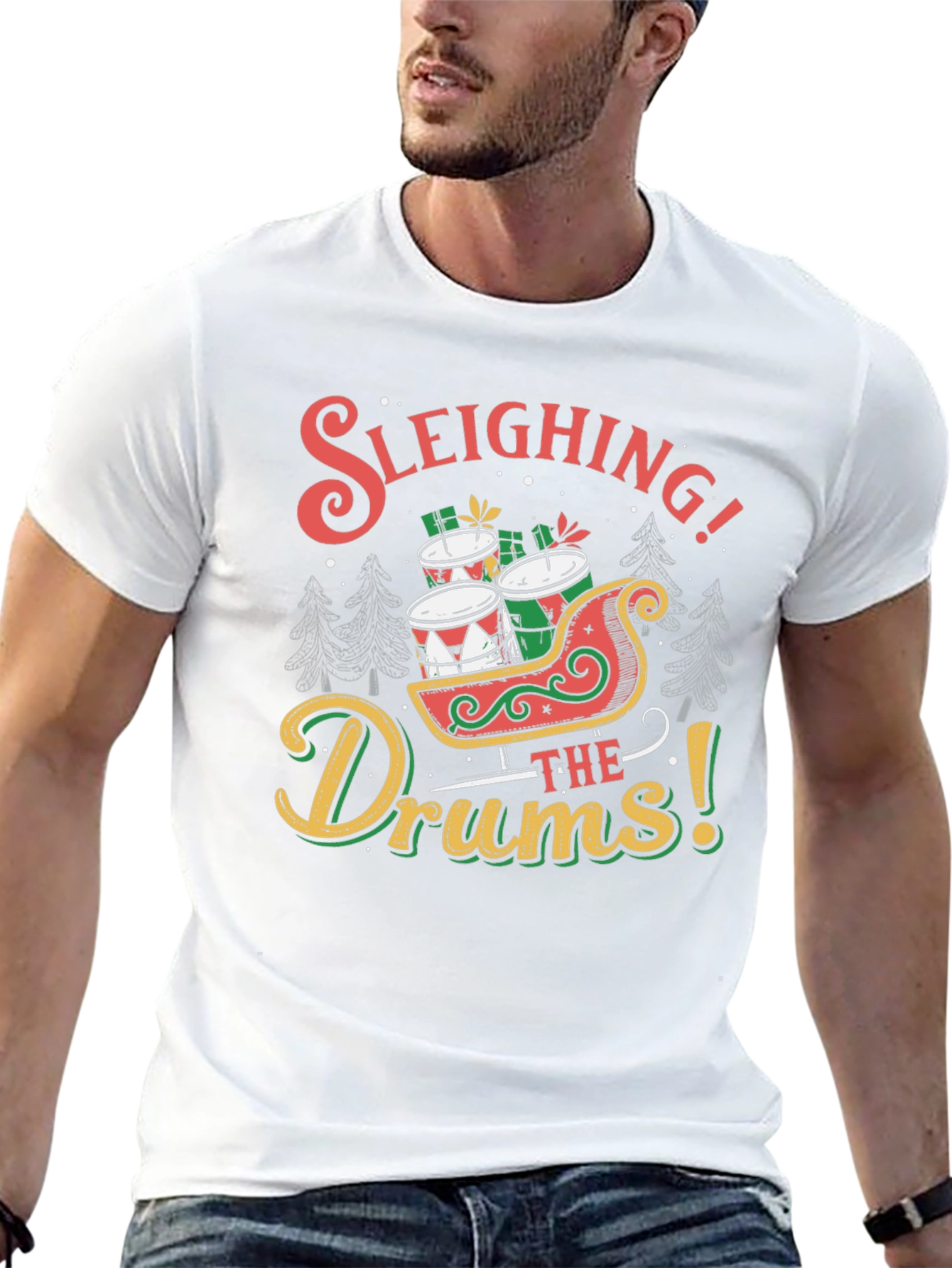 Sleighing the Drums Christmas T-Shirt