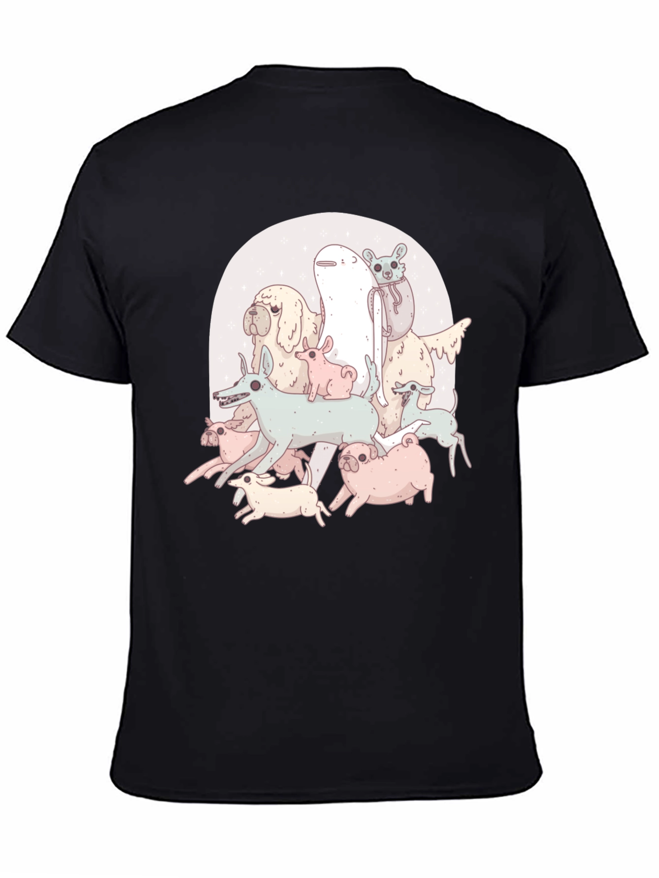 Funny Dog Pile Graphic T-Shirt