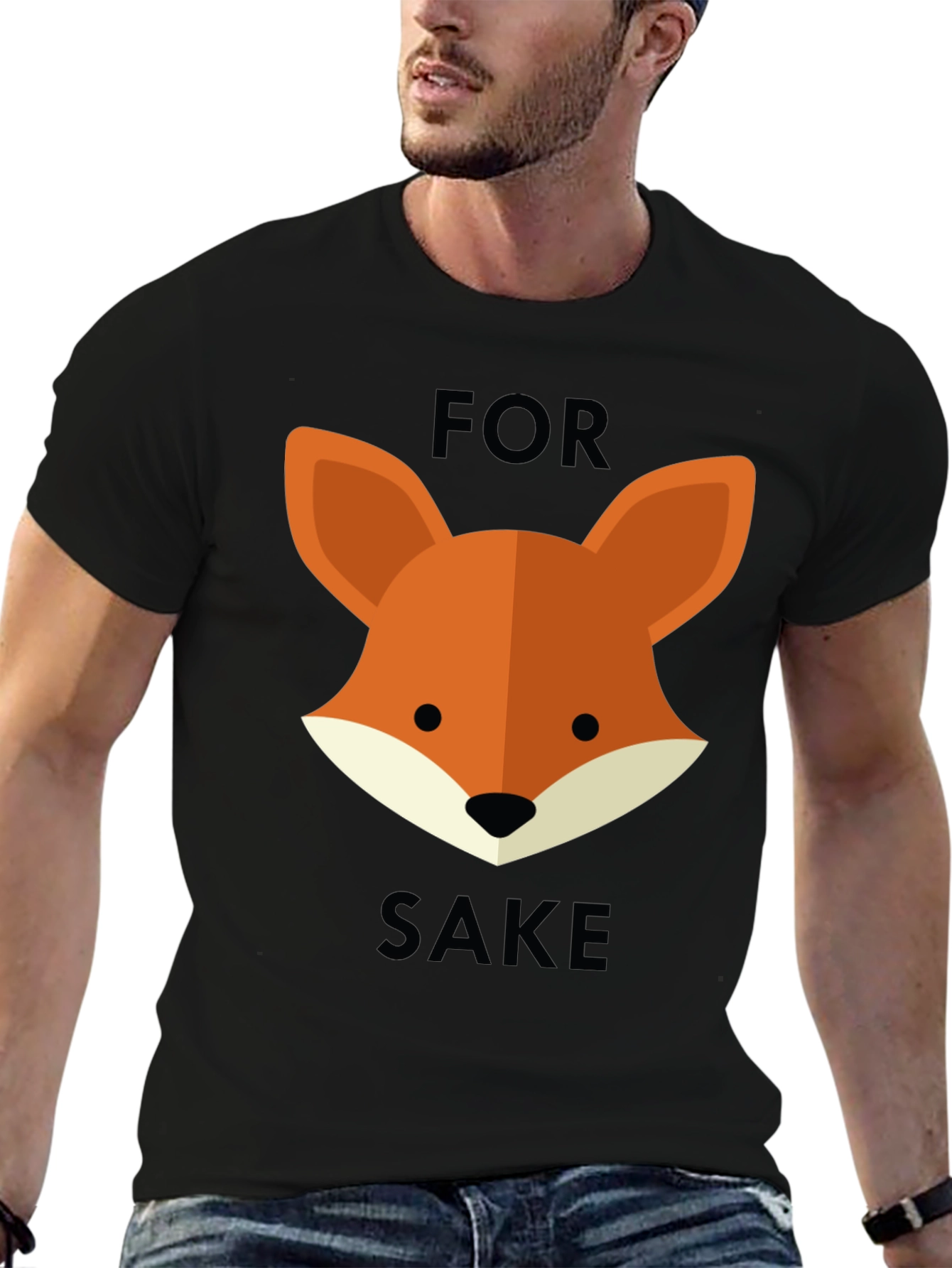 For Fox Sake Graphic Tee - Black T-Shirt