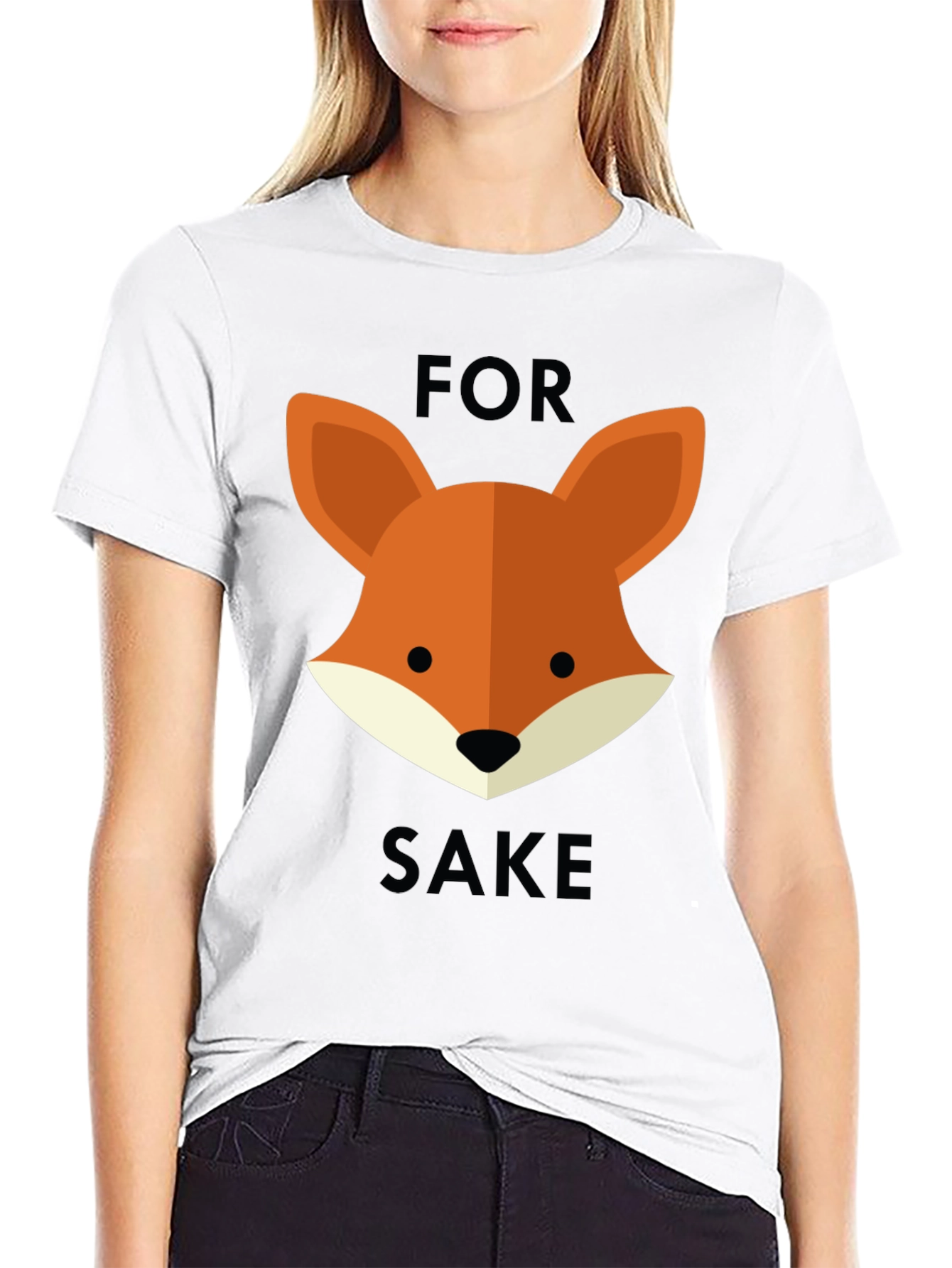 For Fox Sake Graphic Tee - Black T-Shirt
