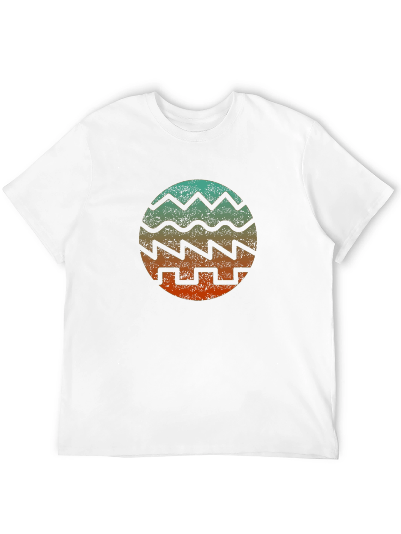 Retro Wave Pattern Graphic T-Shirt