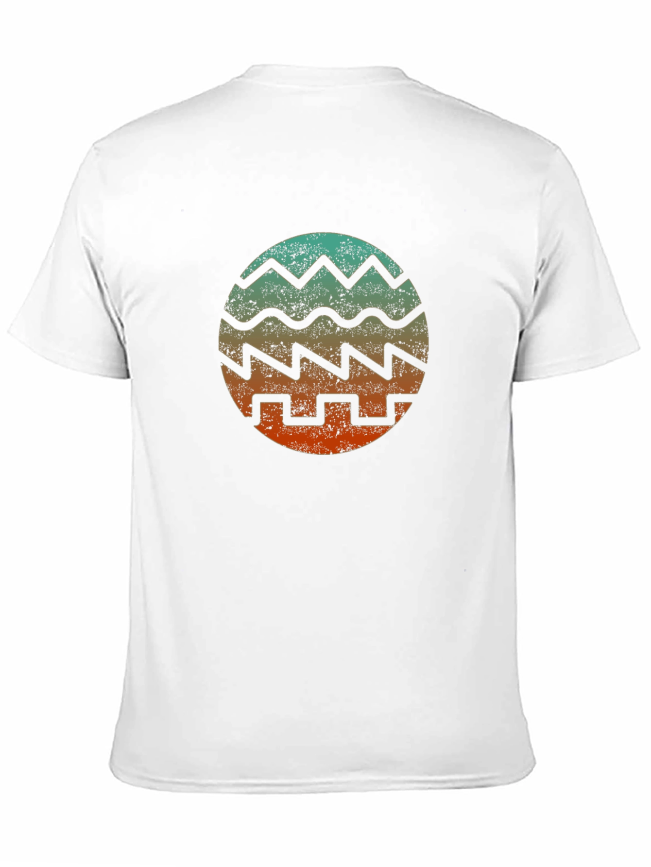 Retro Wave Pattern Graphic T-Shirt