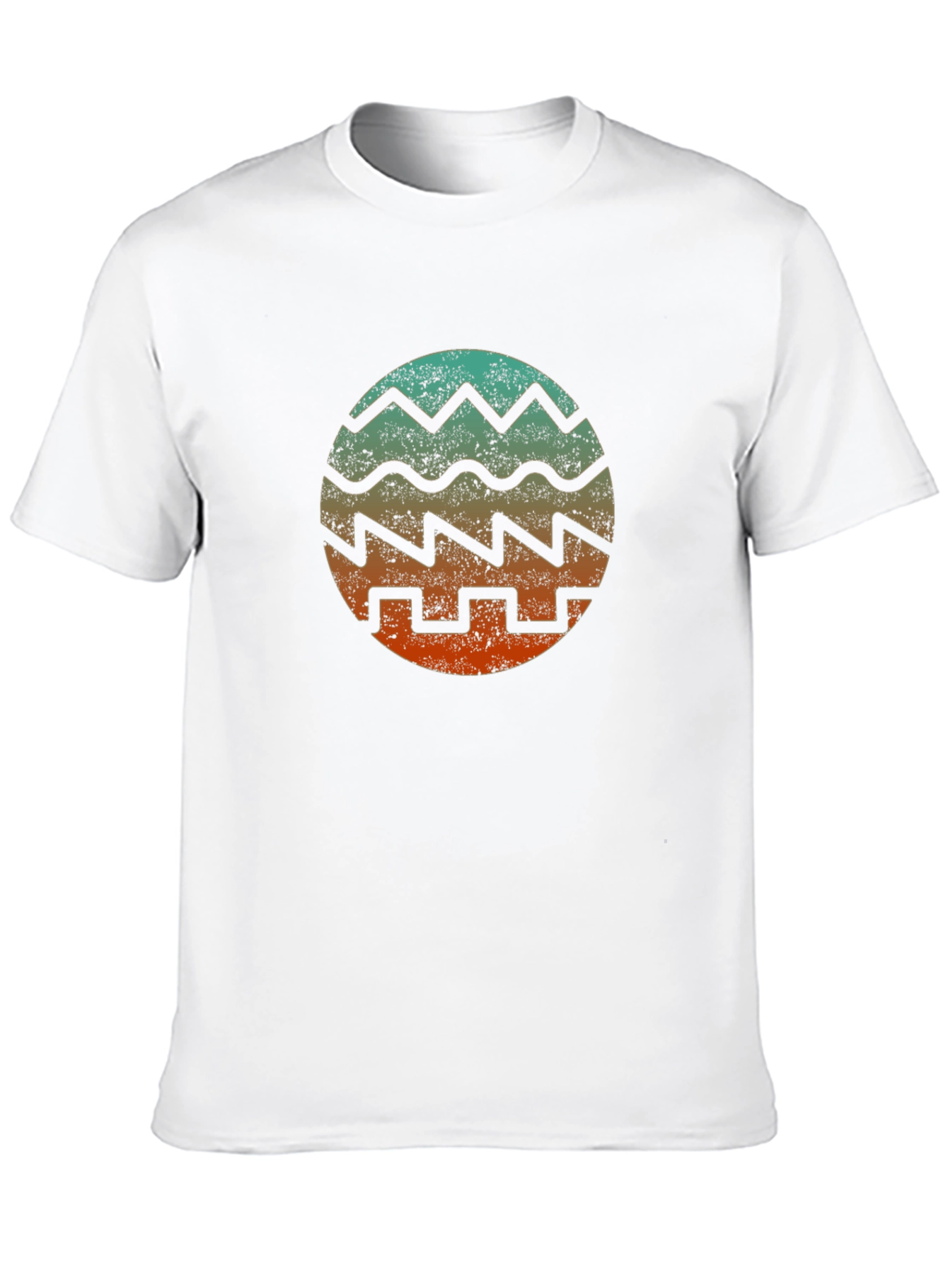 Retro Wave Pattern Graphic T-Shirt