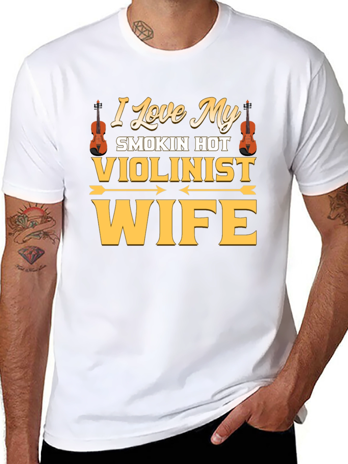 I Love My Smokin Hot Violinist Wife T-Shirt
