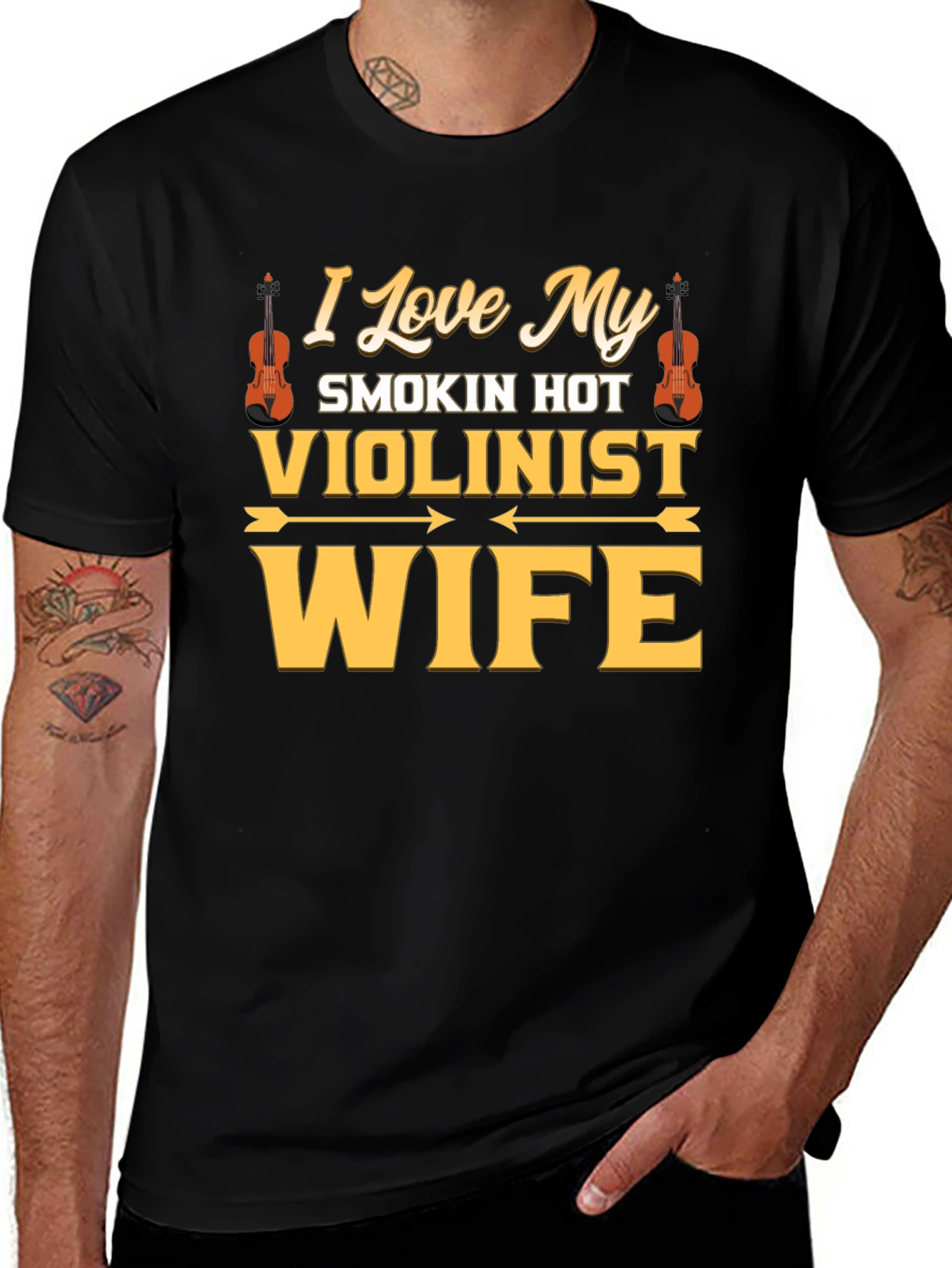 I Love My Smokin Hot Violinist Wife T-Shirt