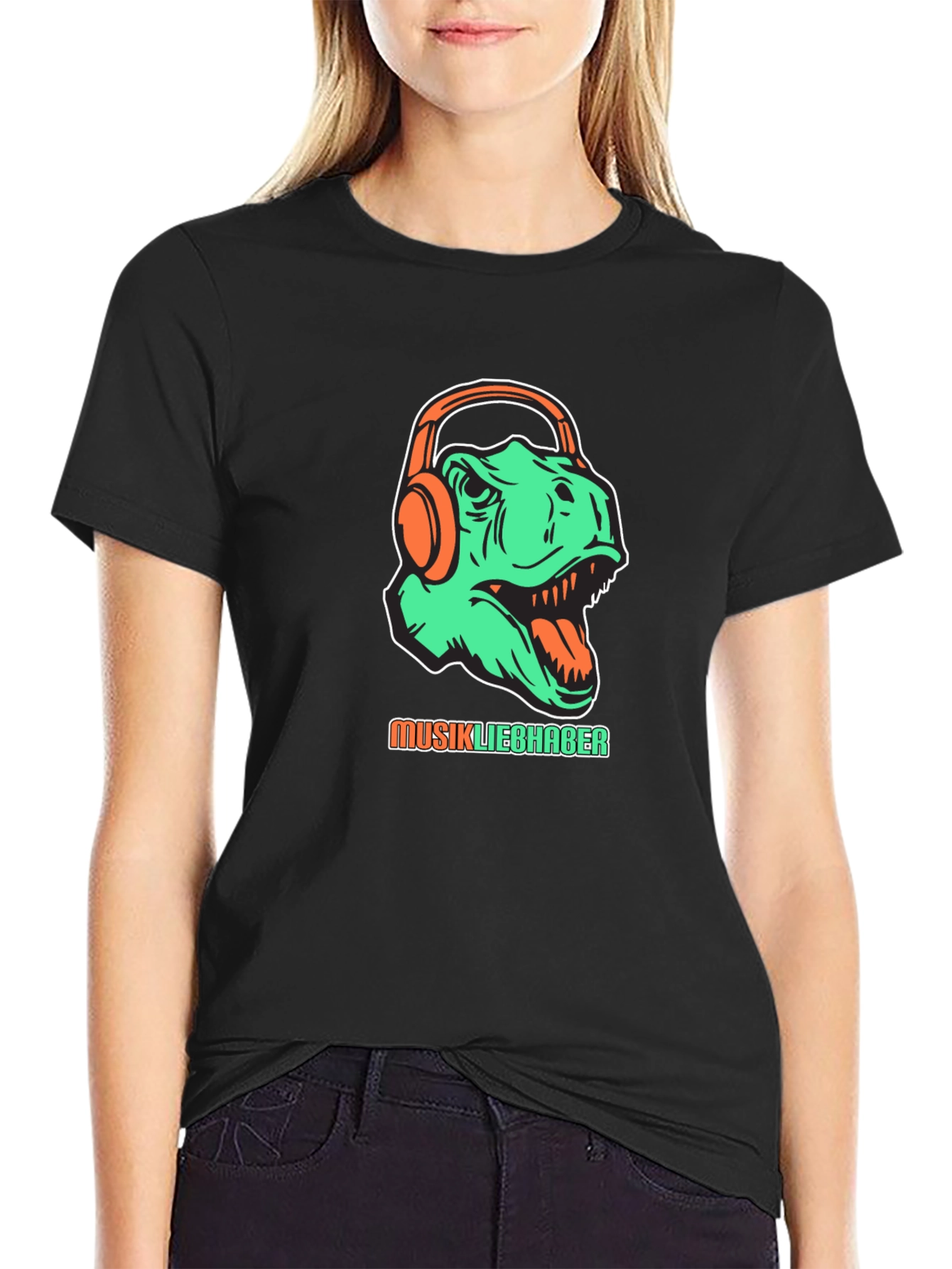 Dino Music Lover T-Shirt - Graphic Tee