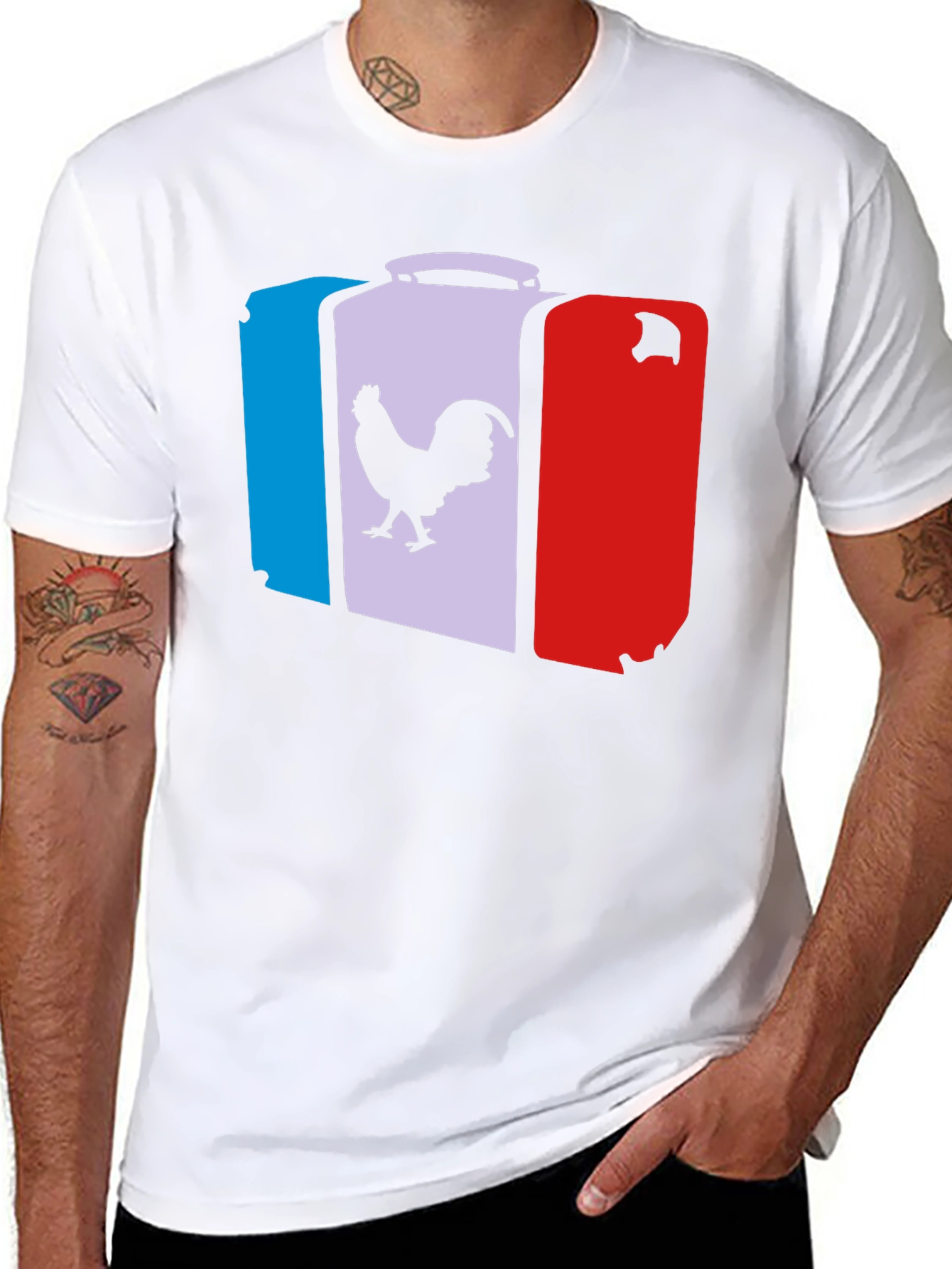 French Flag Suitcase T-Shirt