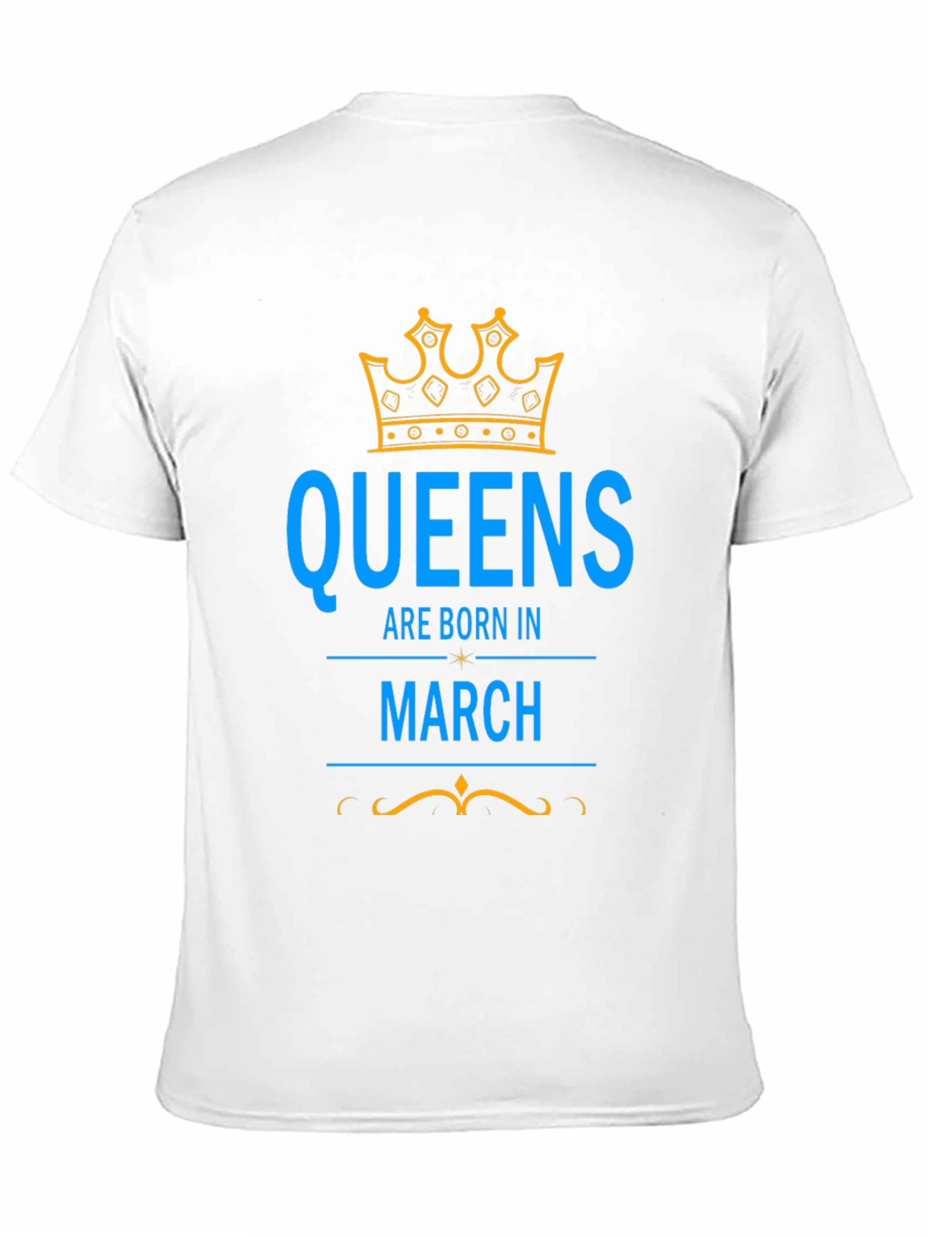 Queens Born in March Black Graphic Tee