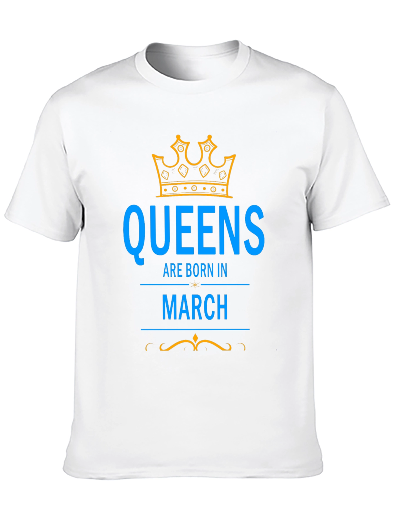 Queens Born in March Black Graphic Tee