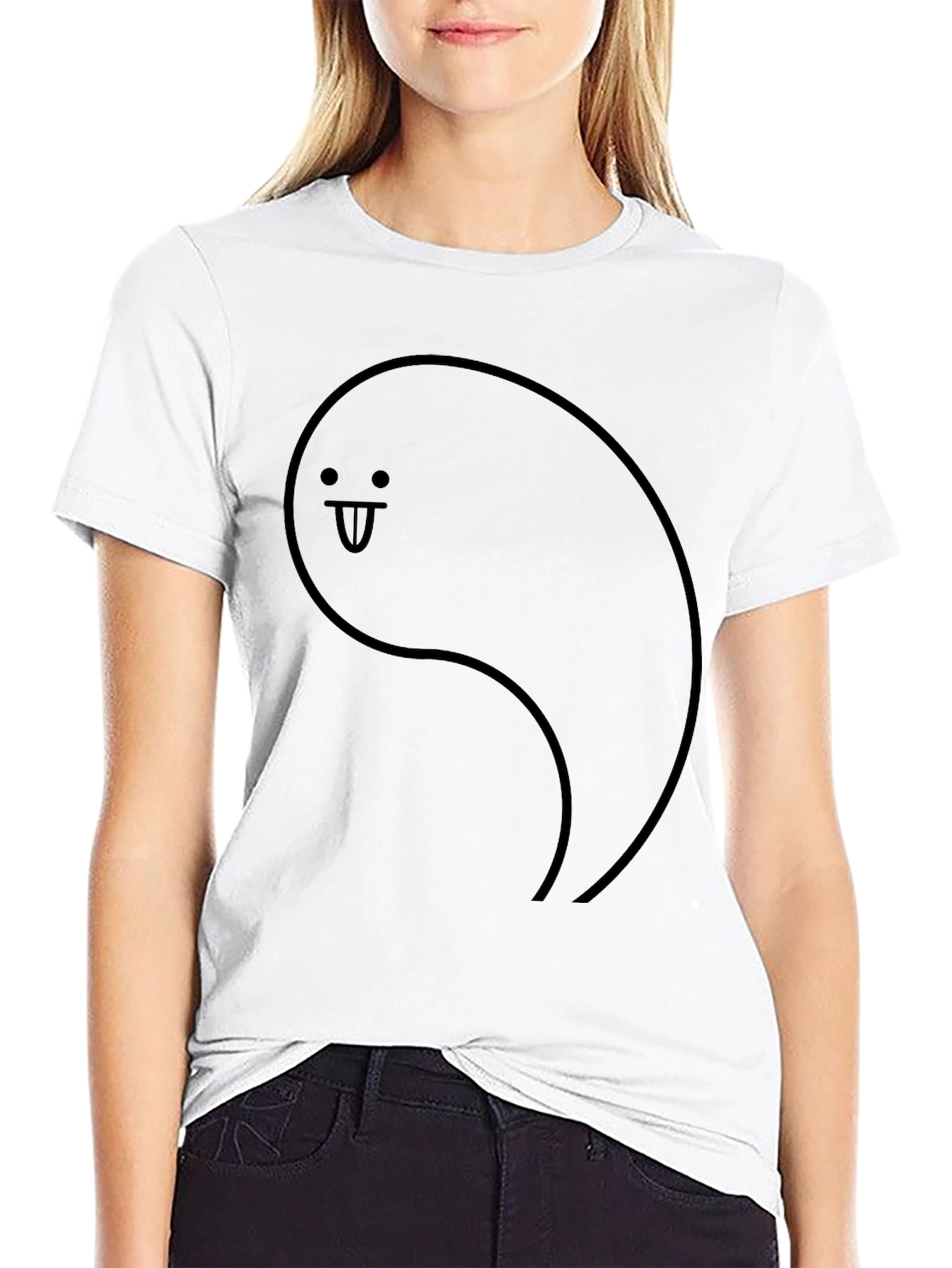 Funny Face Black Graphic T-Shirt